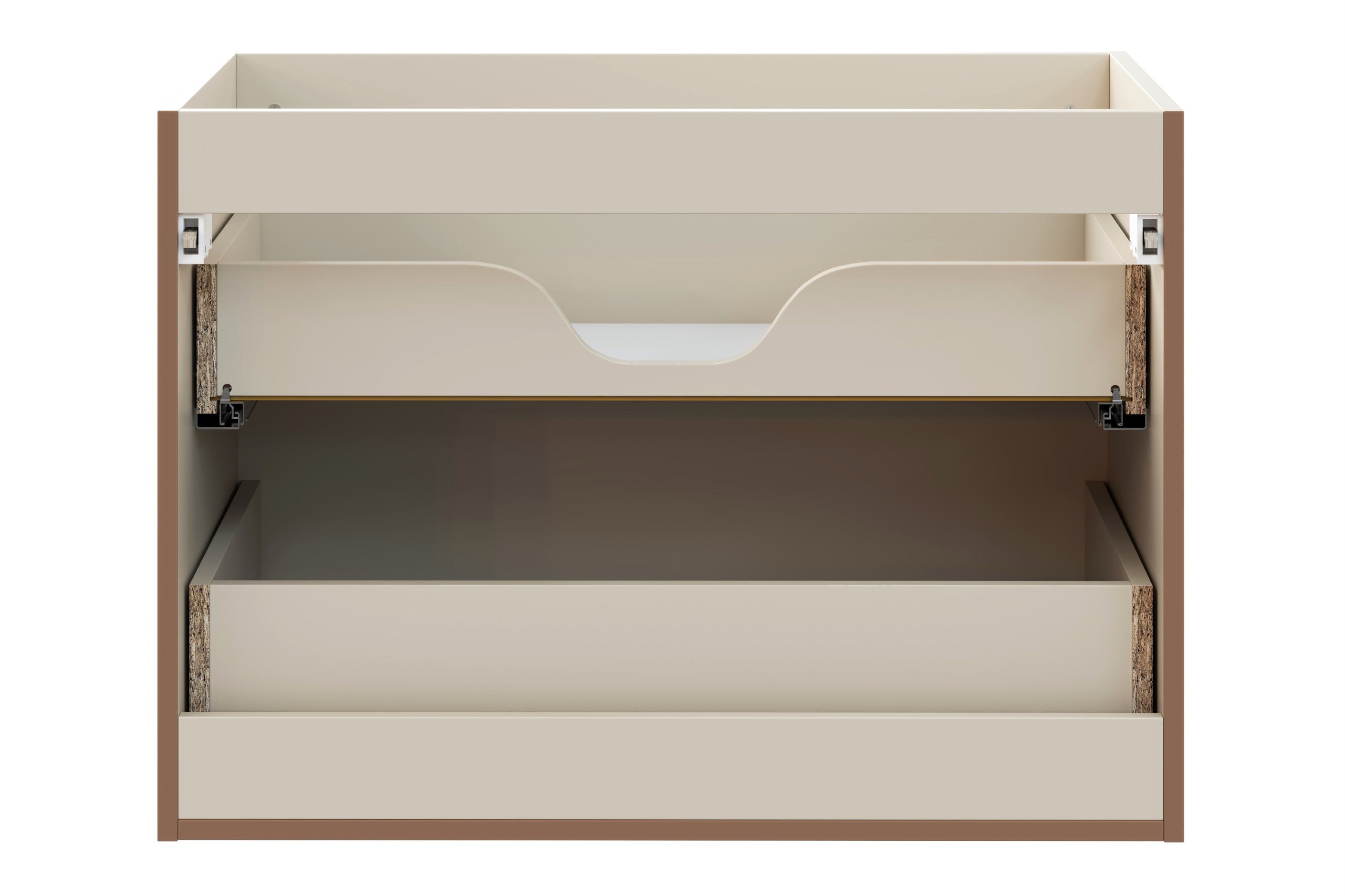 Donna Sand Vanity Unit 2 Drawers – Sand Beige, 60/80/120 cm – Configure Your Bathroom