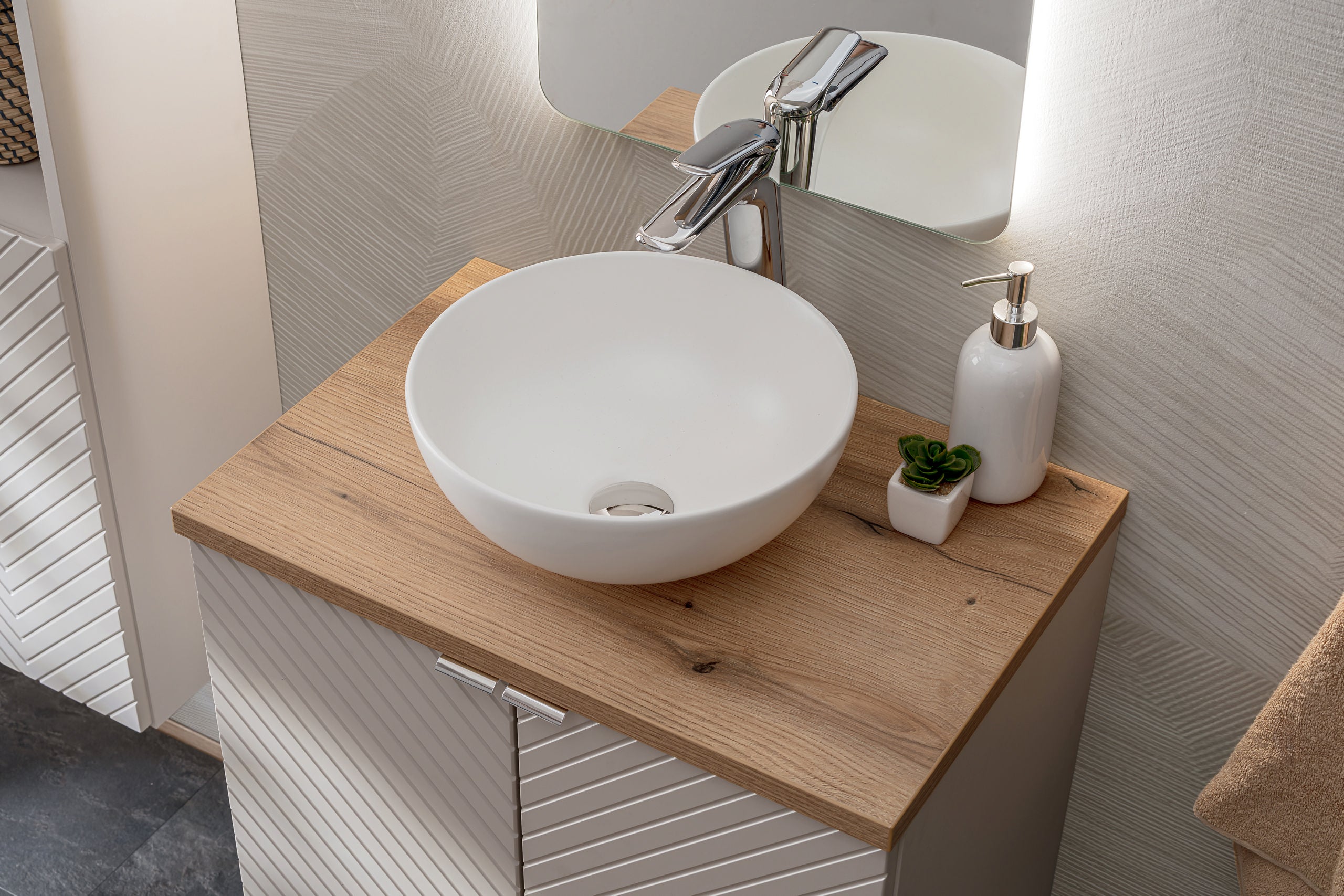 Domi Countertop Basin – Matt White, 32 cm