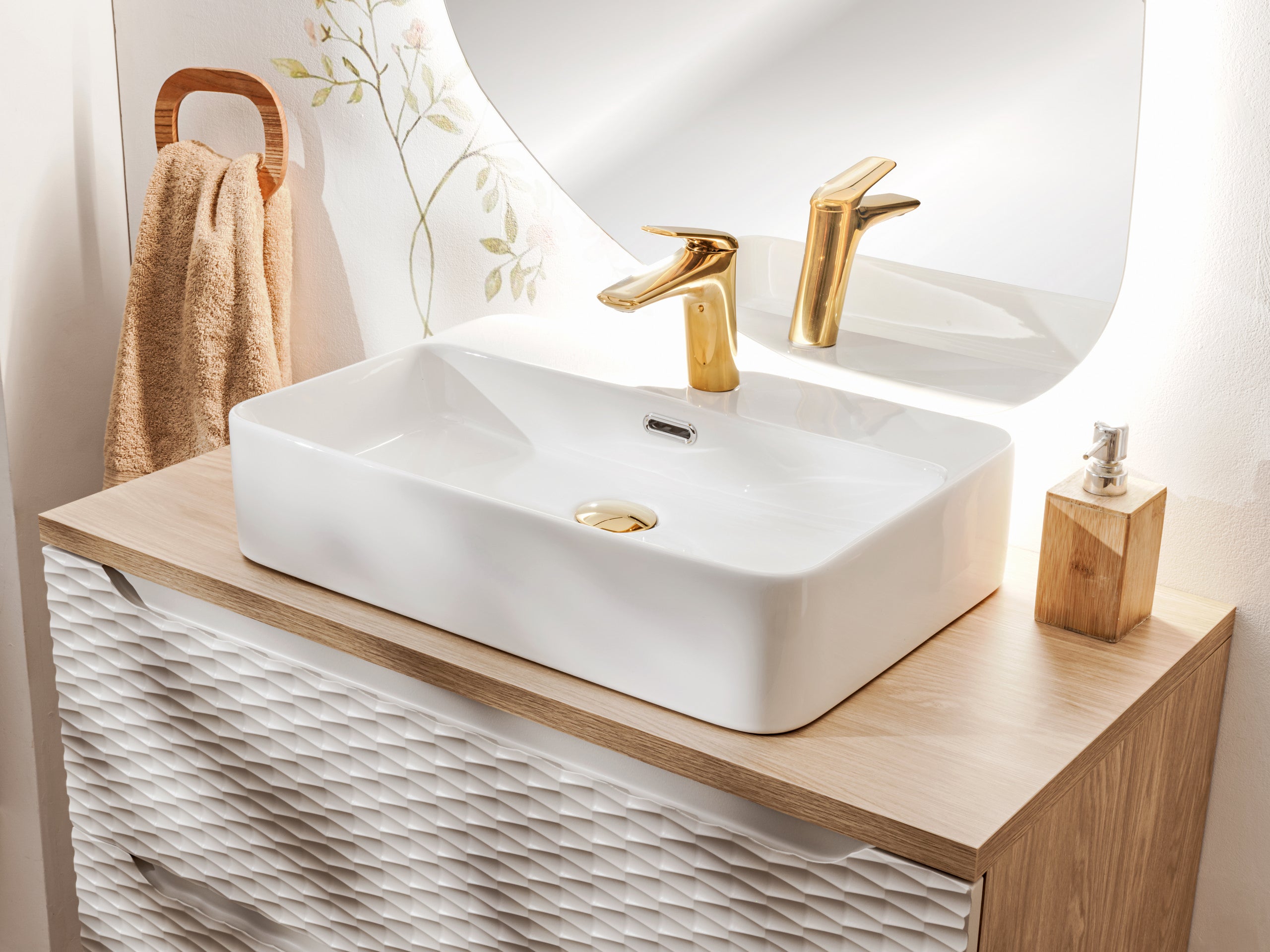 TRUST 2 Countertop Basin – Gloss White, 55×38 cm