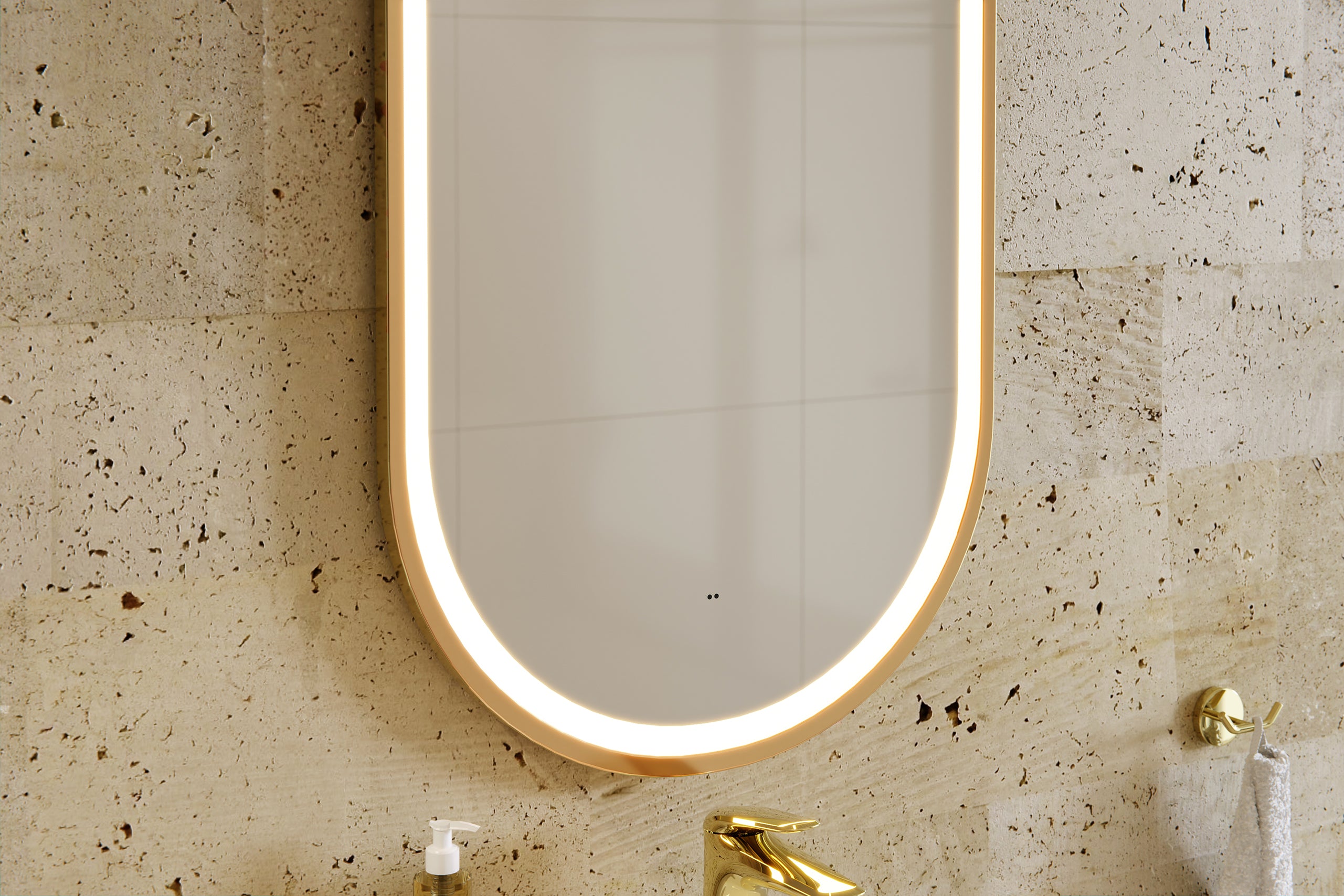 Apollo 2 Gold LED Mirror – 50 x 90 cm
