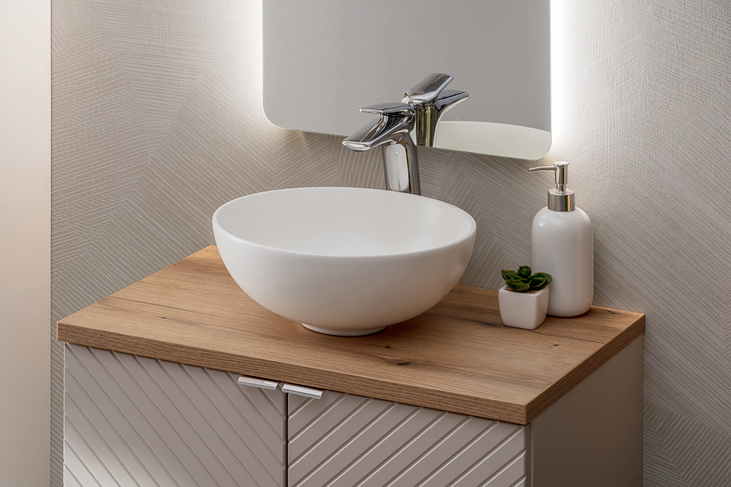 Domi Countertop Basin – Matt White, 32 cm