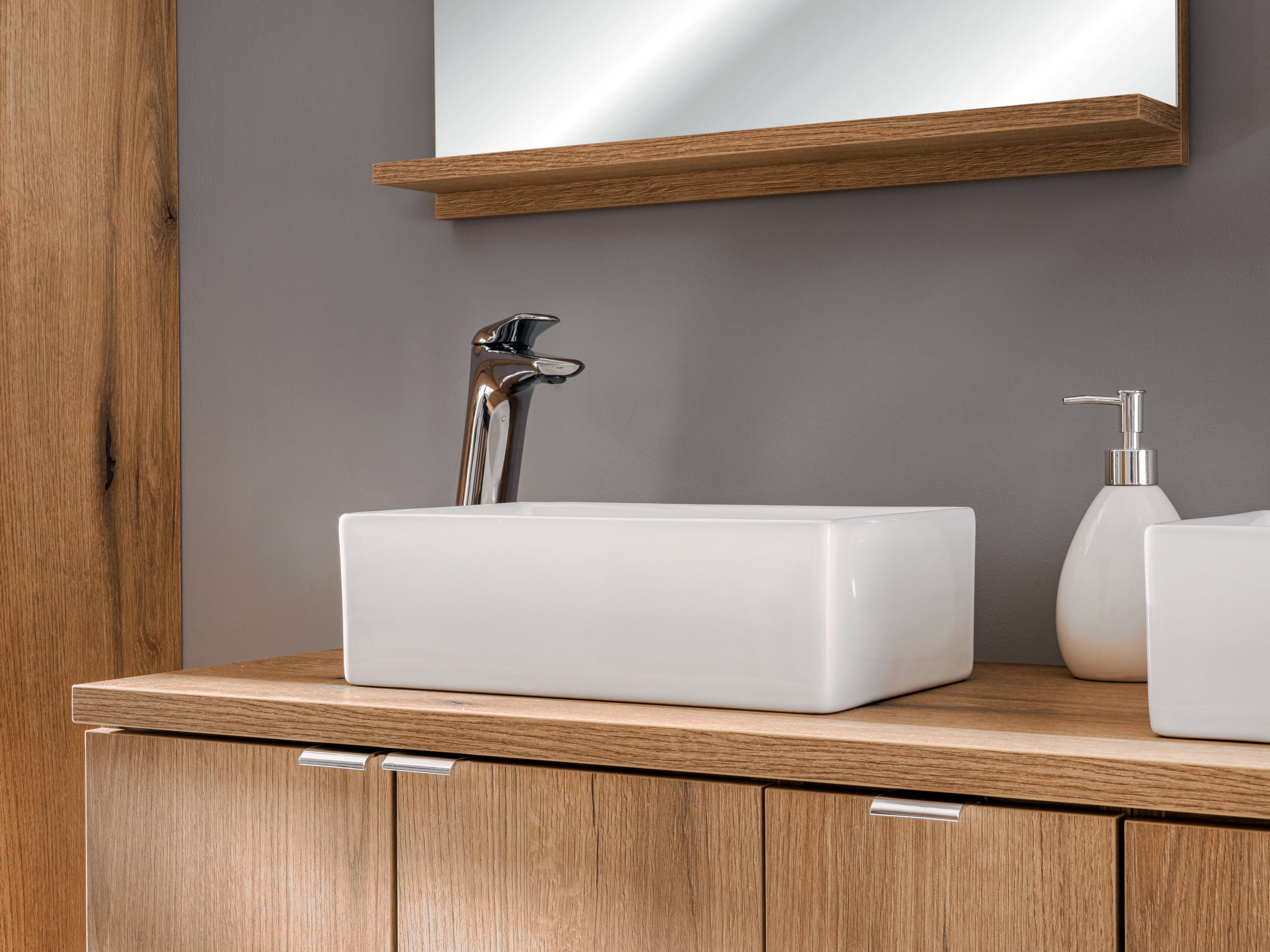 Gaja Countertop Basin – Shiny White, 35 cm