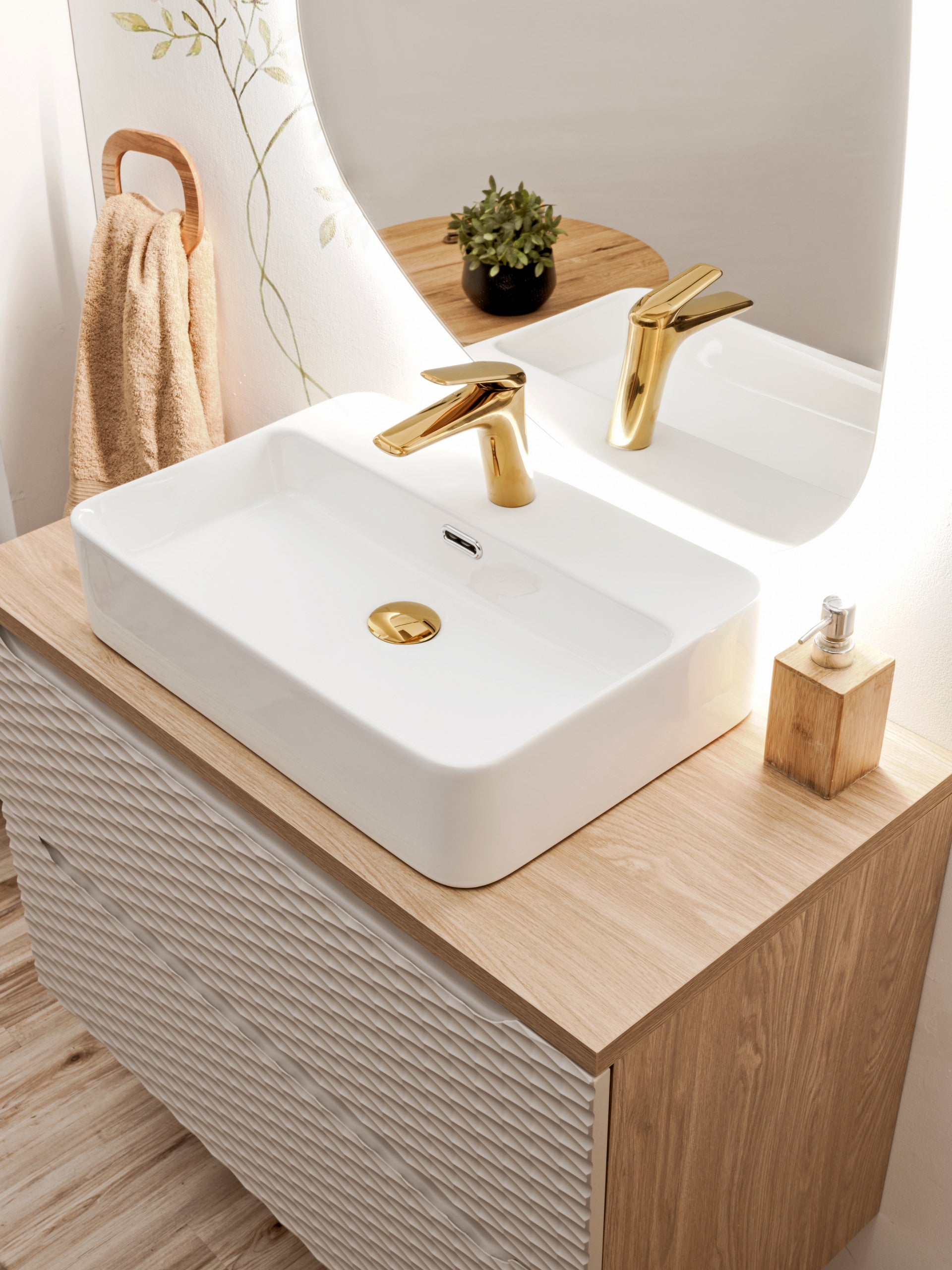 TRUST 2 Countertop Basin – Gloss White, 55×38 cm