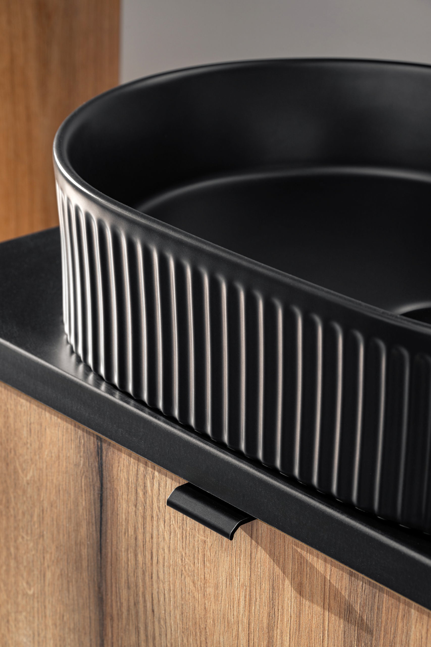 Beyond 5 Black Matt Countertop Basin – Ceramic, 48 cm