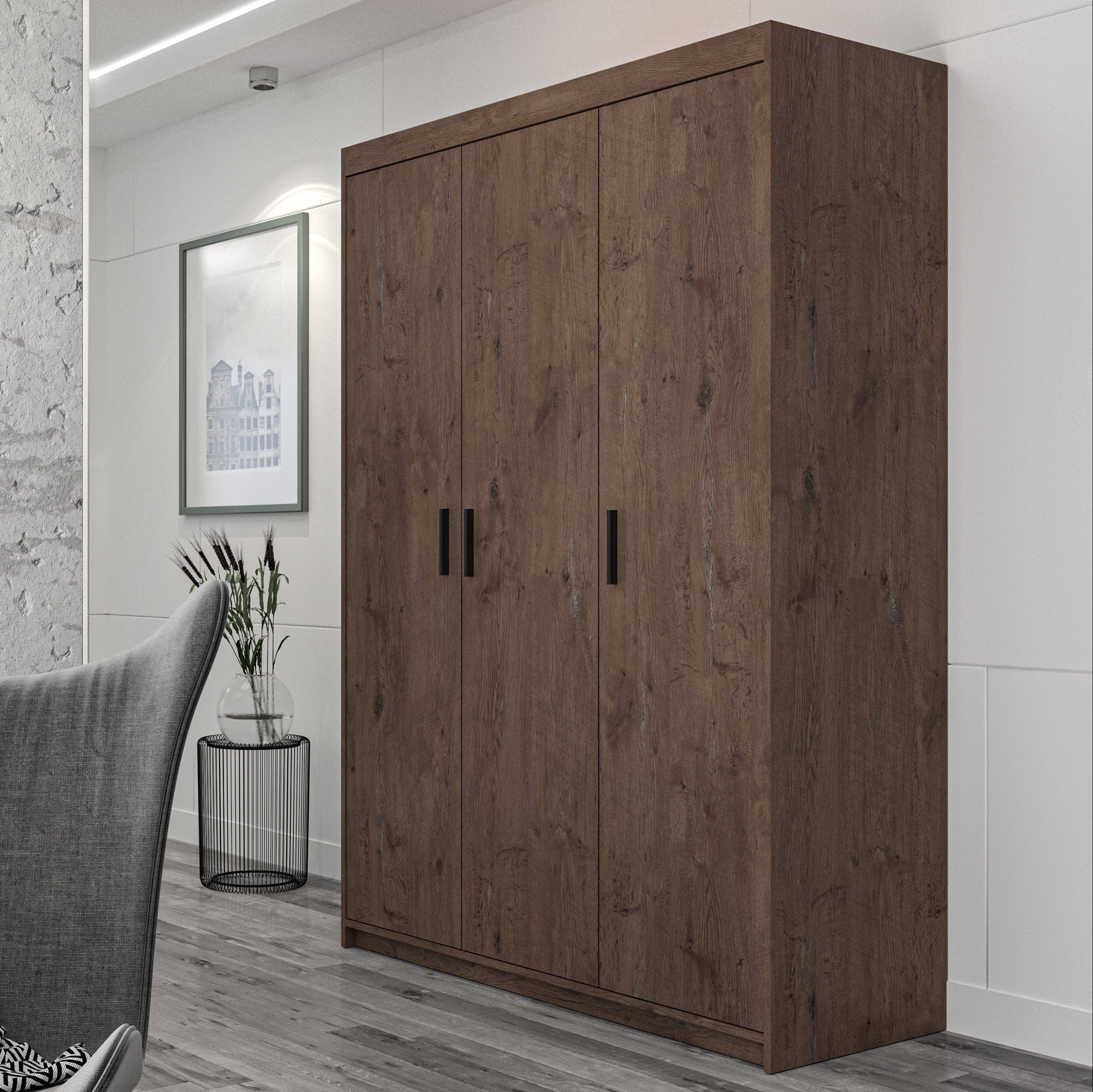 LE Elena 3D DL03 Wardrobe in Lefkas Oak