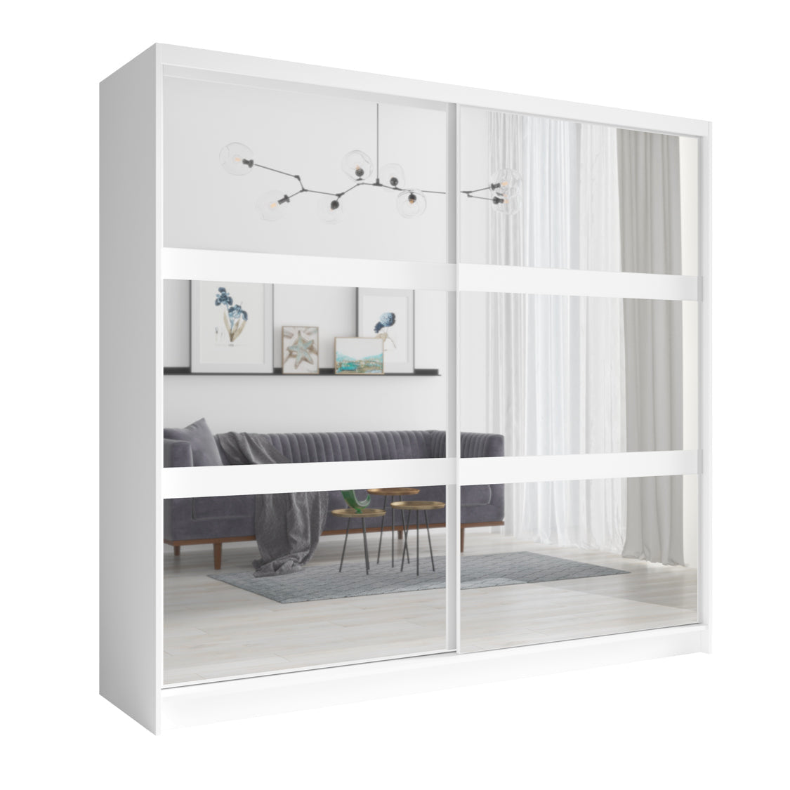 MO Fino 12 Sliding Wardrobe – White