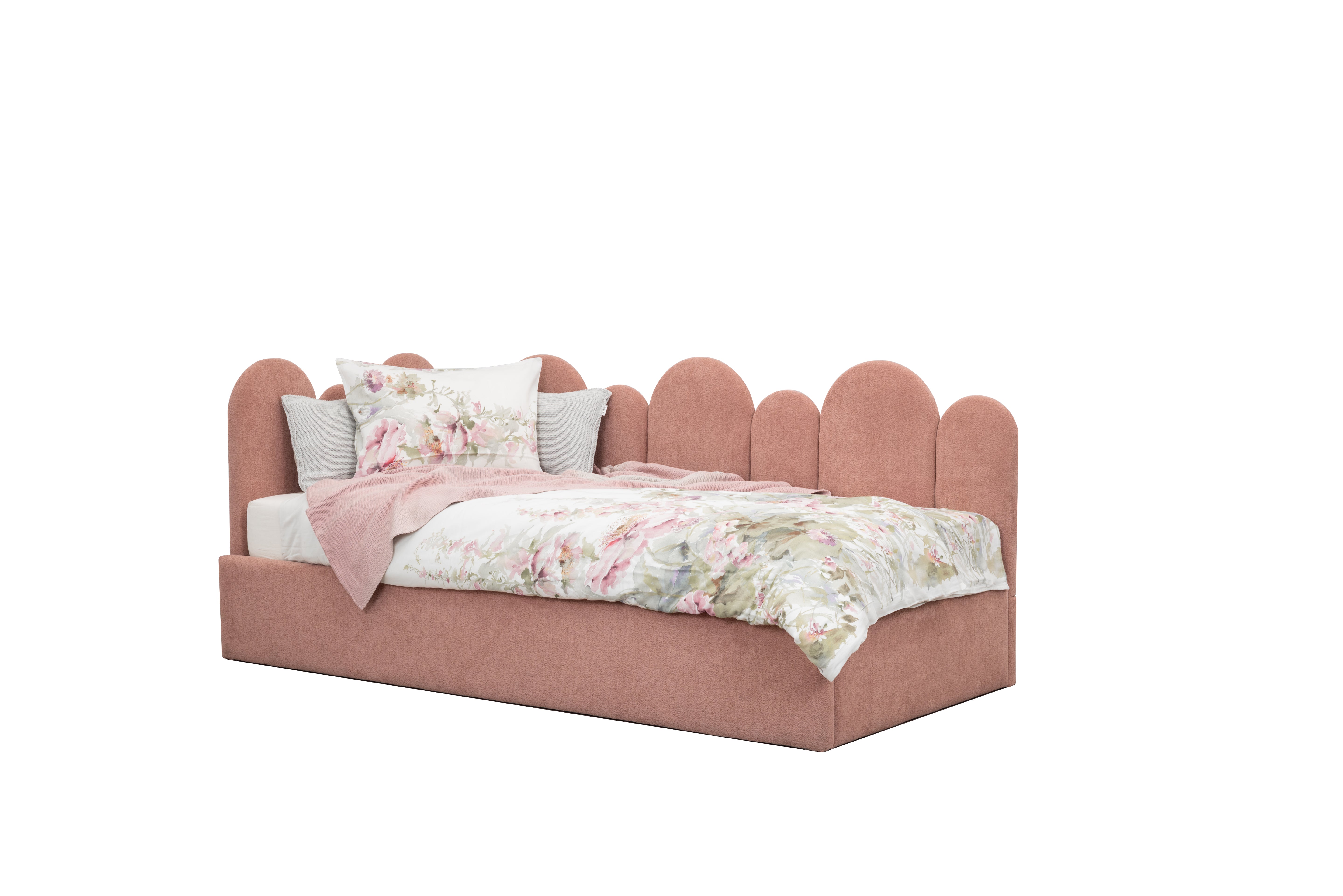 FLOW Upholstered Bed – 90 × 200 / 120 × 200 cm – Kids & Youth