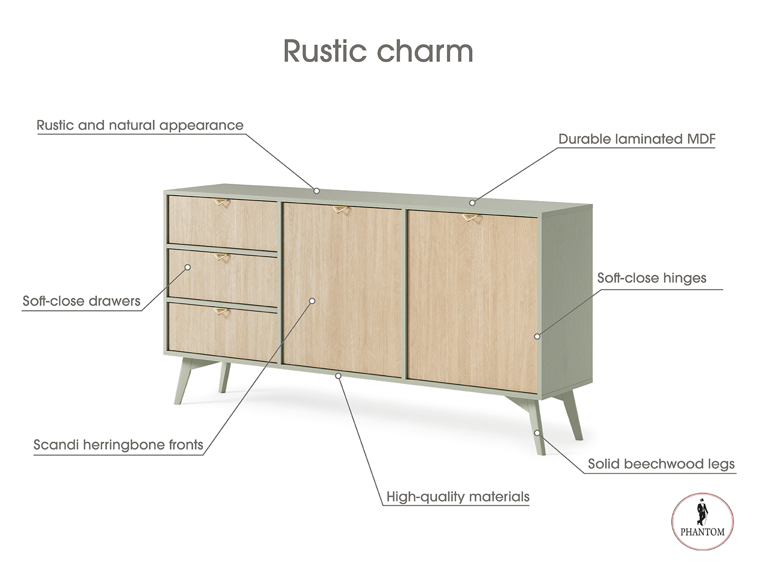 Forest Dresser  - Chest of Drawers Sand Beige