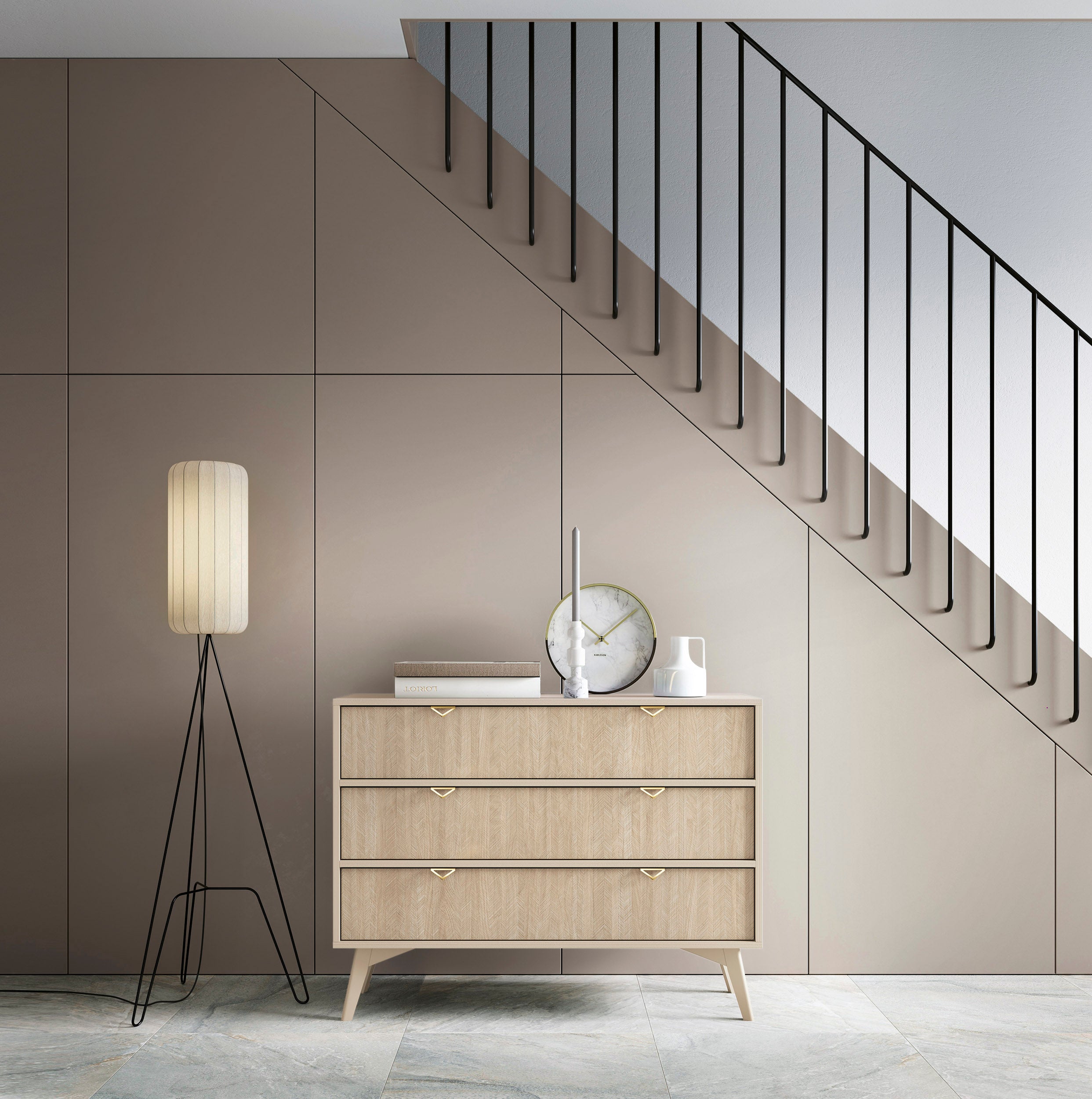 Forest Dresser - Chest of Drawers with Three Drawers Sand Beige