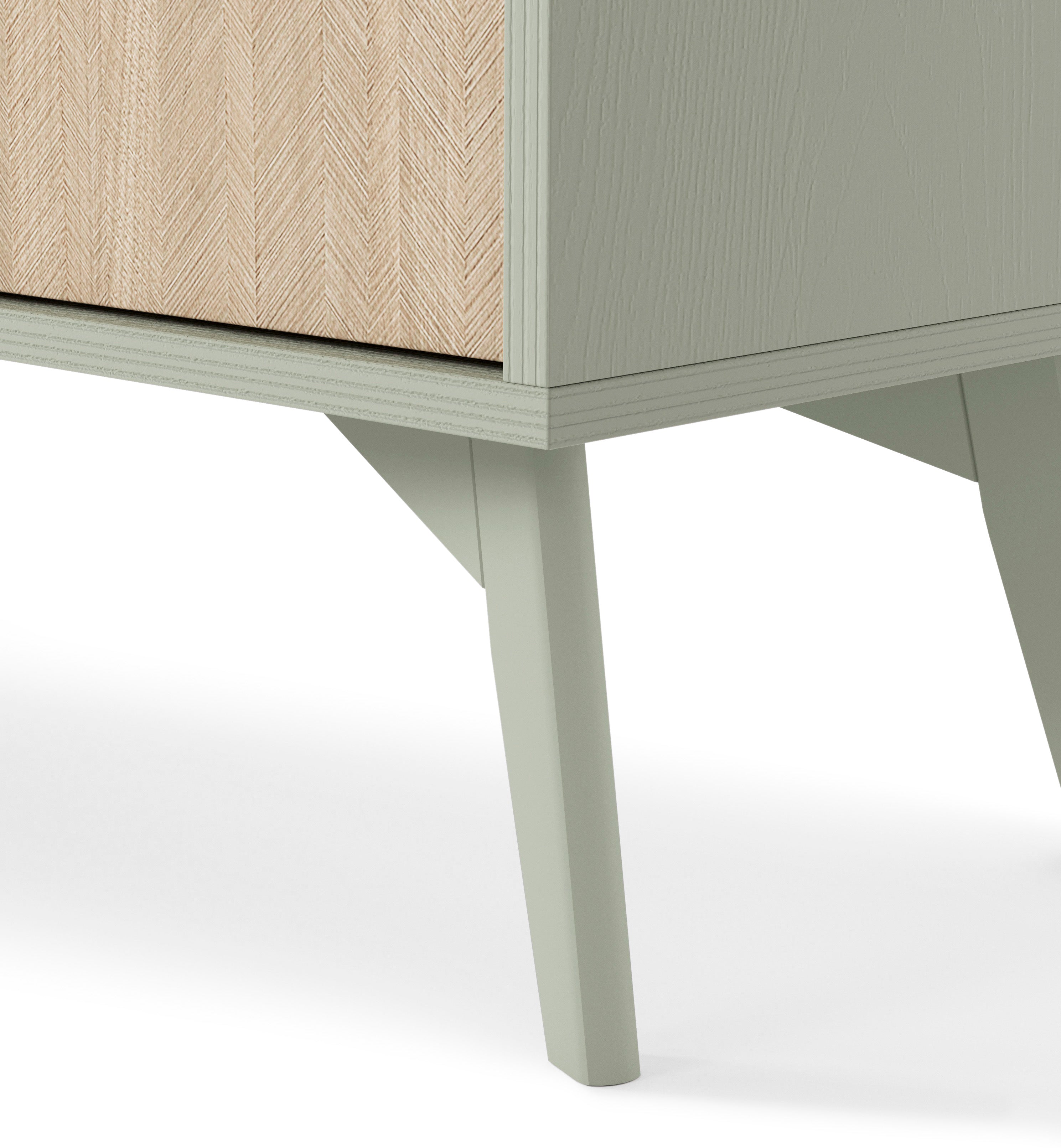 Forest Nightstand – Rustic Elegance Eucalyptus Green