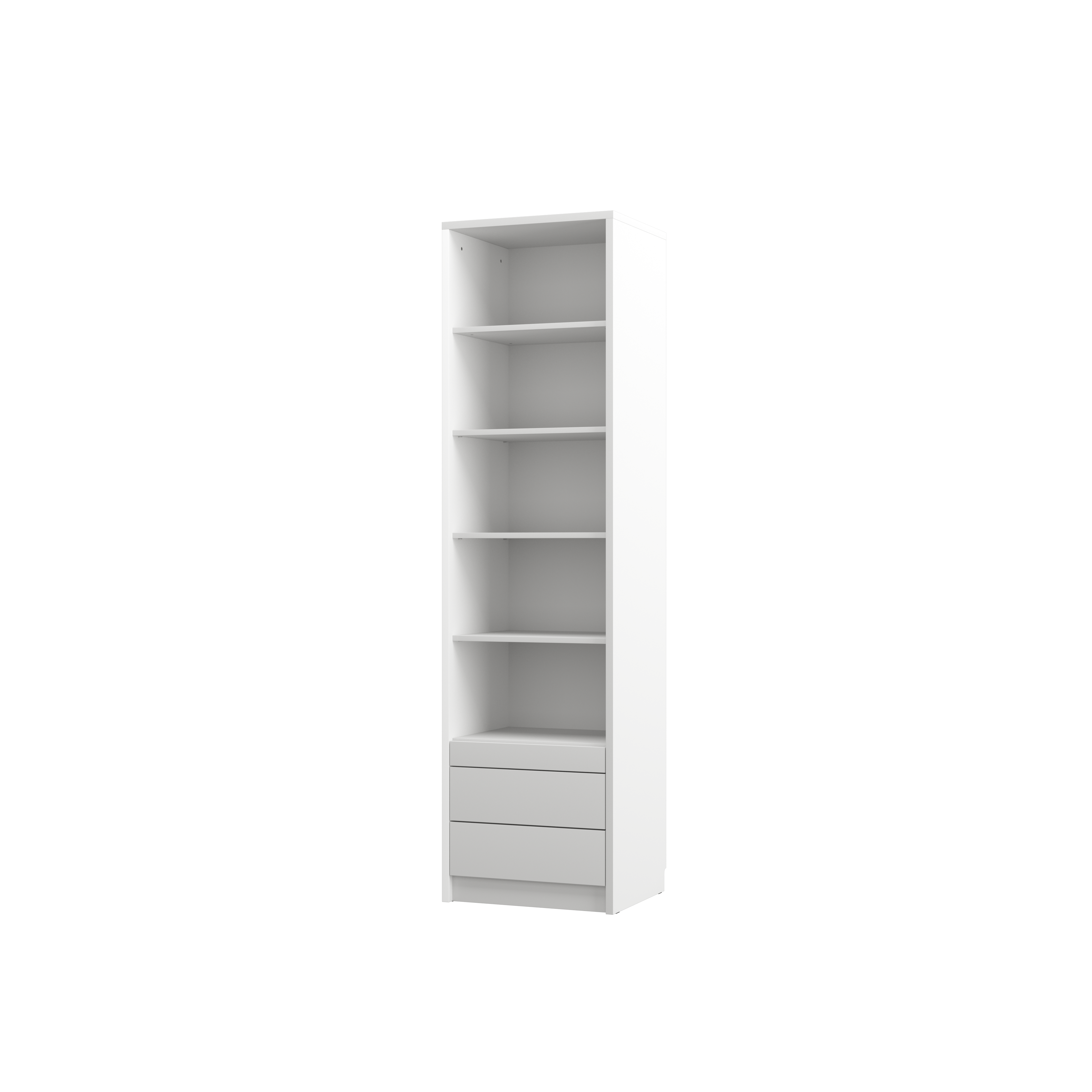 Genius Vertical Murphy Bed with Desk & Wardrobes – with 140x200 cm Mattress, LED Lighting