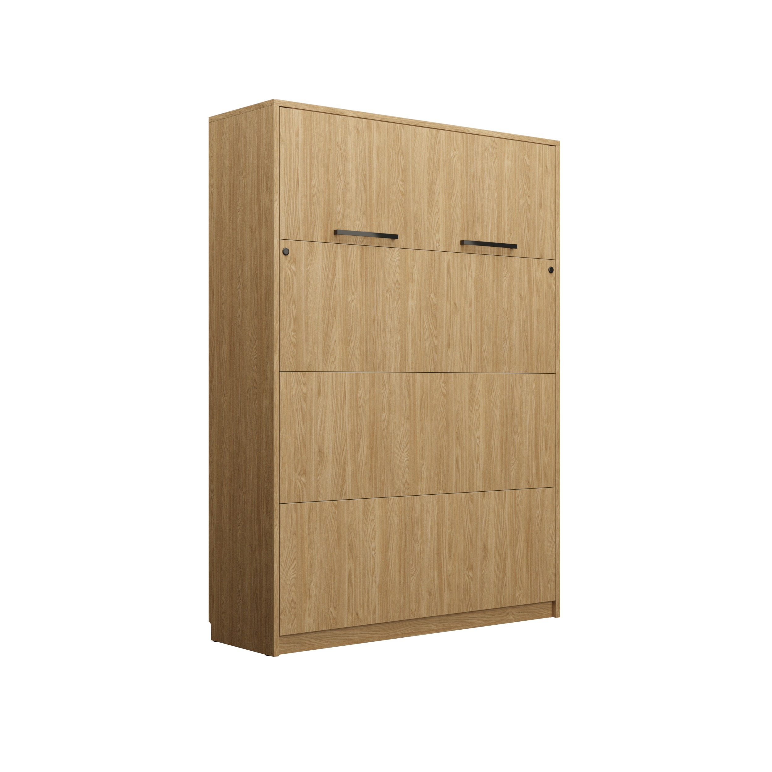 Genius Vertical Murphy Bed with Desk – with 120x200 cm Mattress, LED Lighting