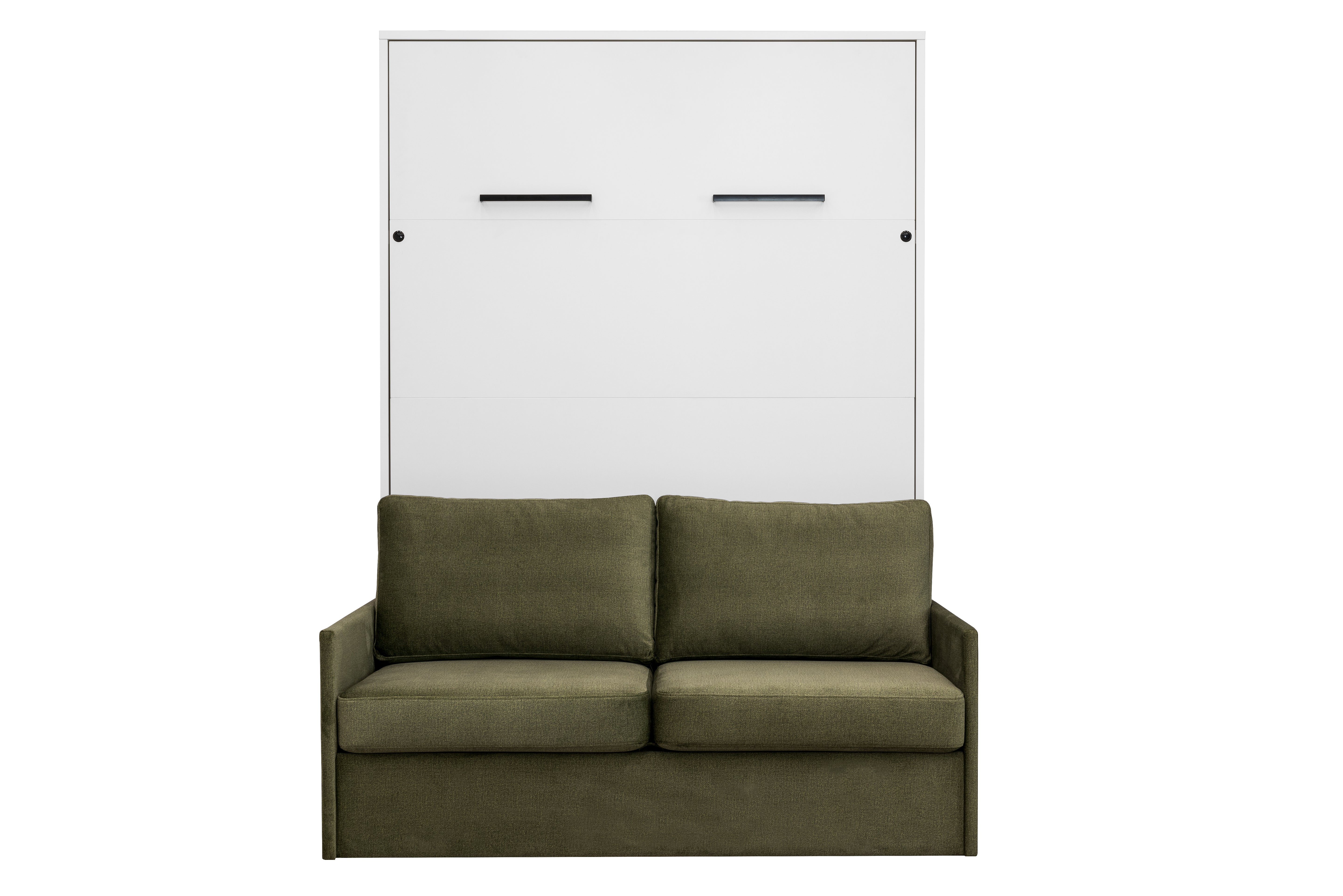 Genius Murphy Bed with Sofa White Gloss 160 x 200 cm