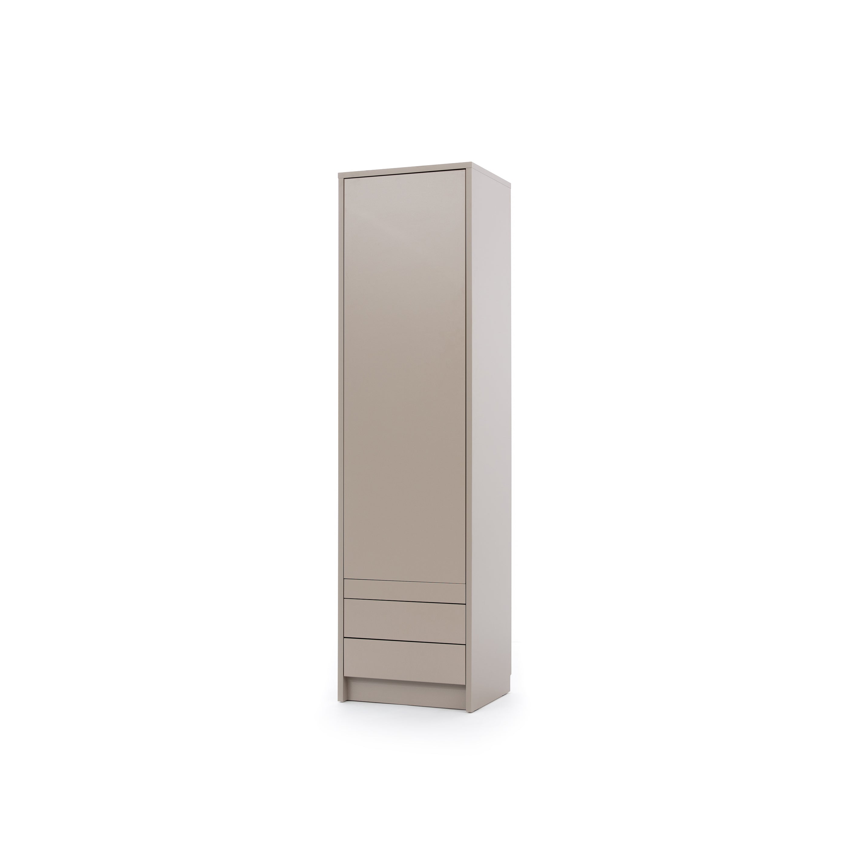 Genius Spacious Wardrobe with Shelves and Pull-Out Nightstand