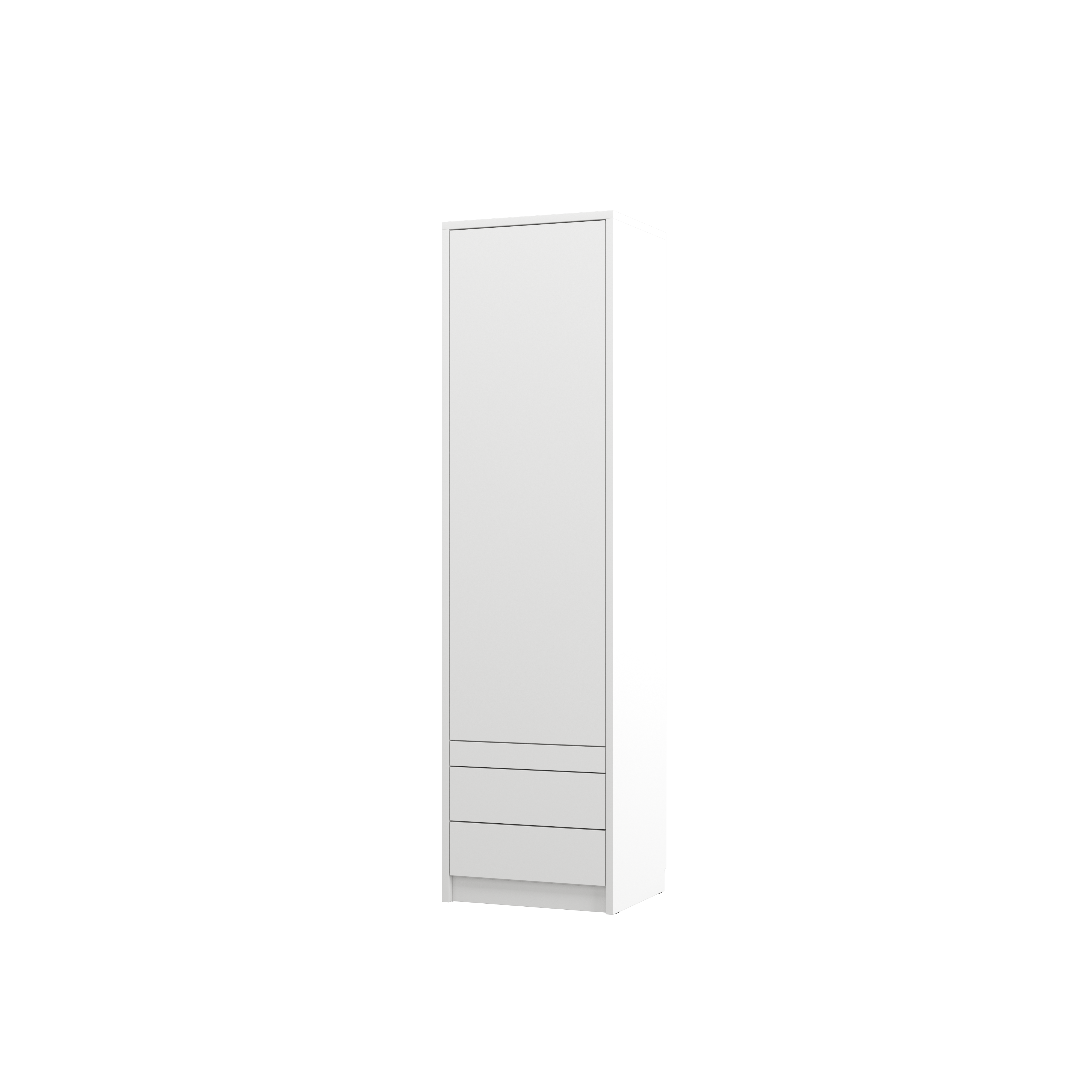 Genius Vertical Murphy Bed with Desk & Wardrobes – with 140x200 cm Mattress, LED Lighting