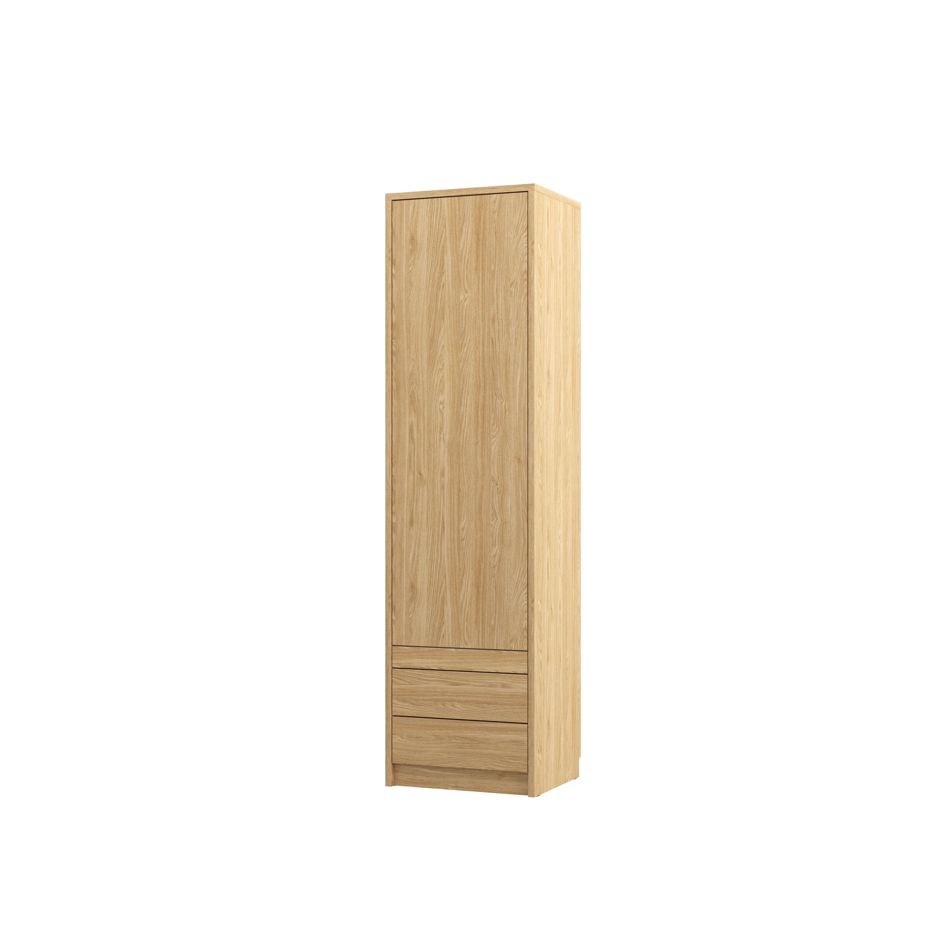 Genius Vertical Murphy Bed with Desk & Wardrobes – with 140x200 cm Mattress, LED Lighting
