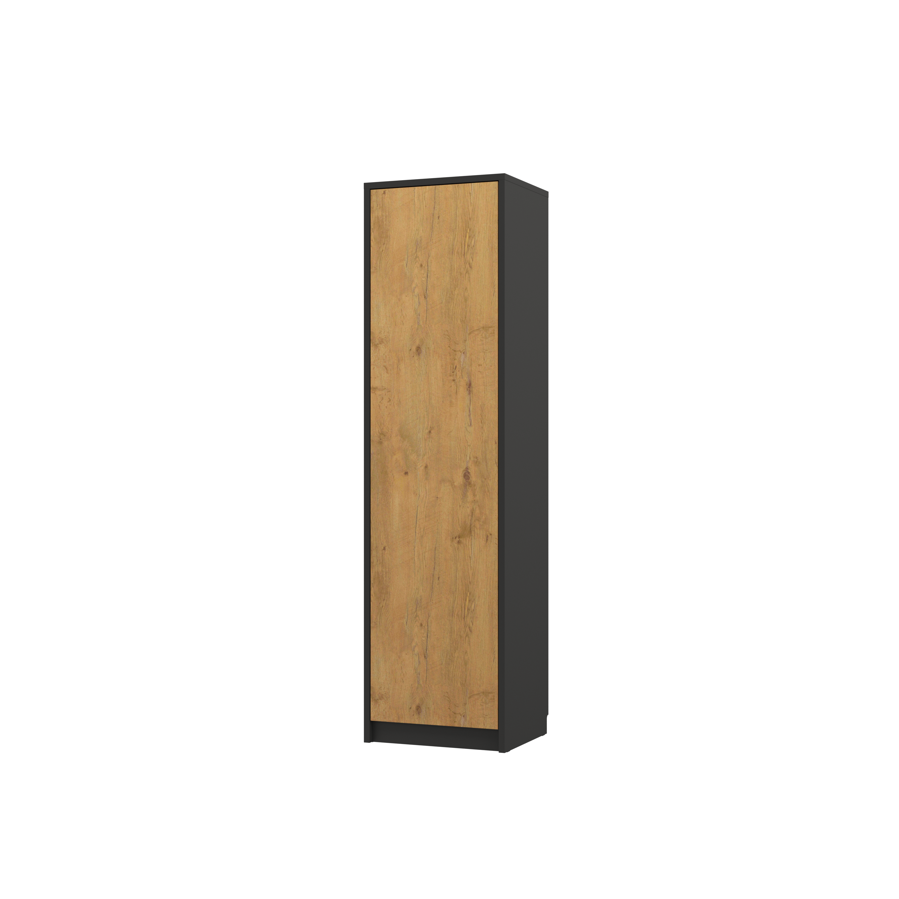 Genius Vertical Murphy Bed with Desk & Wardrobes – with 140x200 cm Mattress, LED Lighting