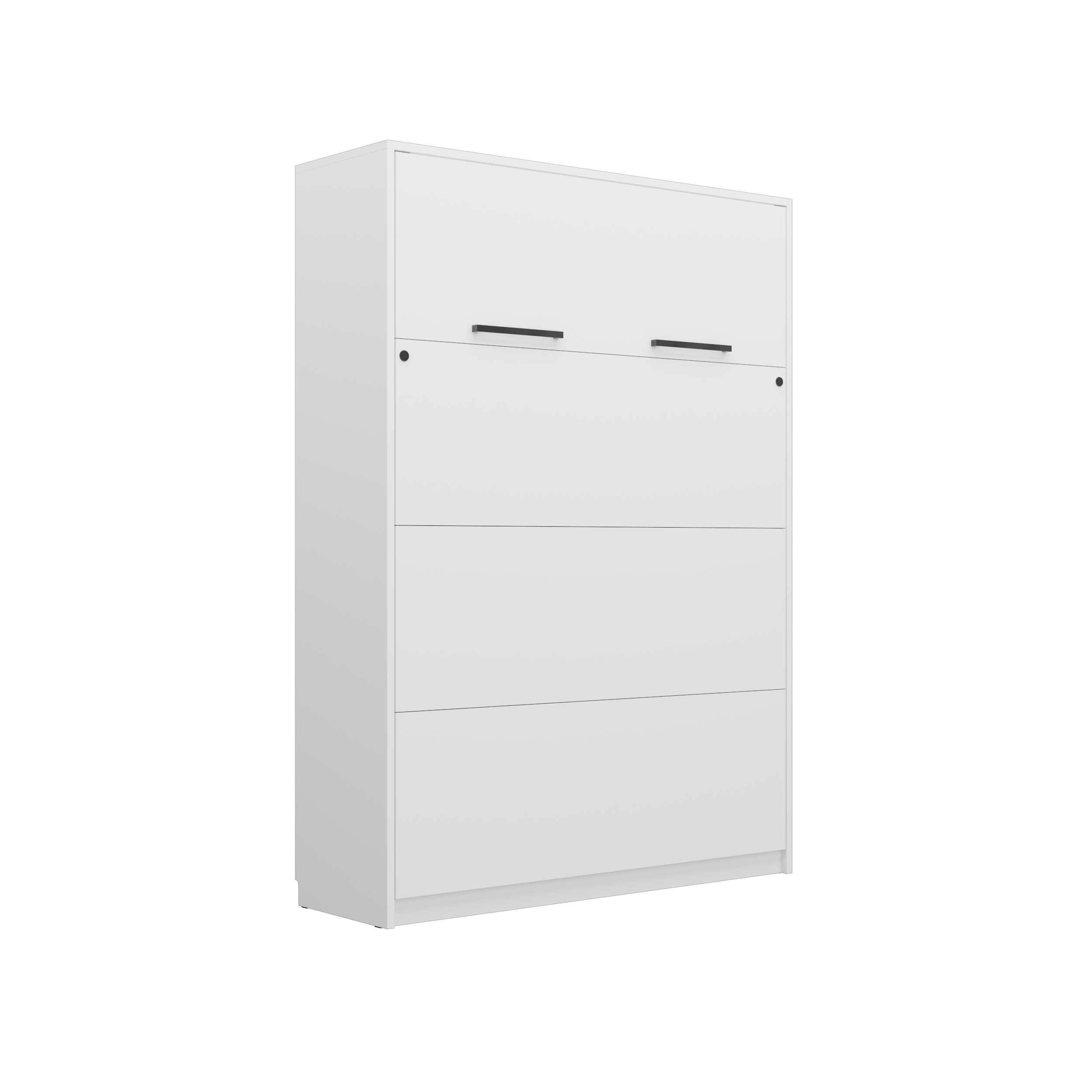 Genius Vertical Murphy Bed with Desk & Wardrobes – for 140x200 cm Mattress, LED Lighting