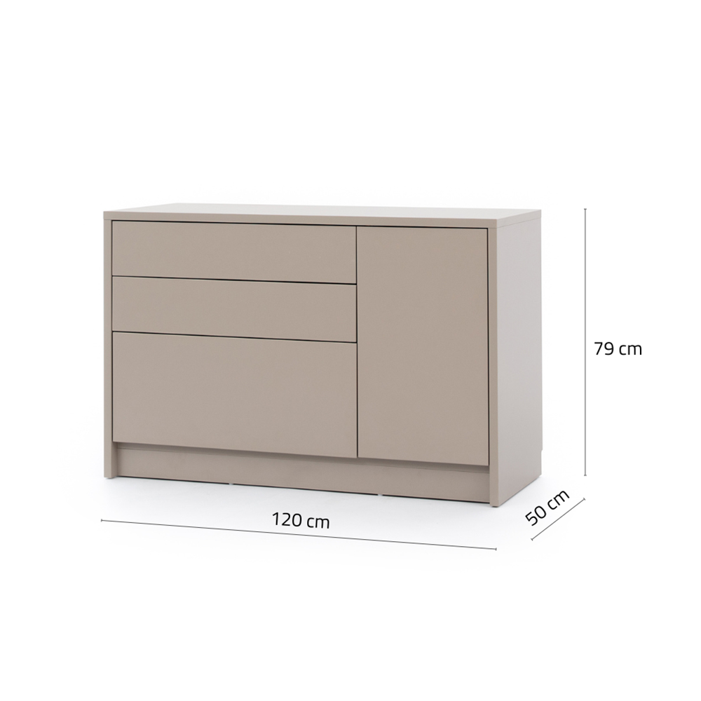 Genius Chest of drawers with 1 door and 3 drawers (GS-K-1D3S) #color_Congo