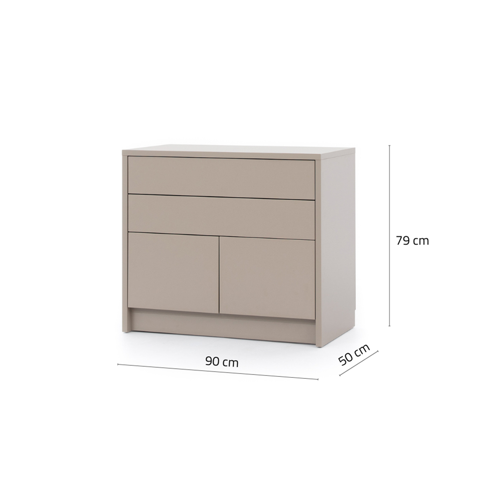 Genius Chest of drawers with 2 doors and 2 drawers (GS-K-2D2S) #color_Congo