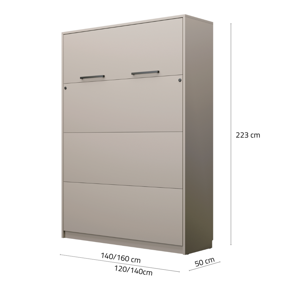 Genius Vertical Murphy bed with a 120 cm mattress width (GS-P-V-120)