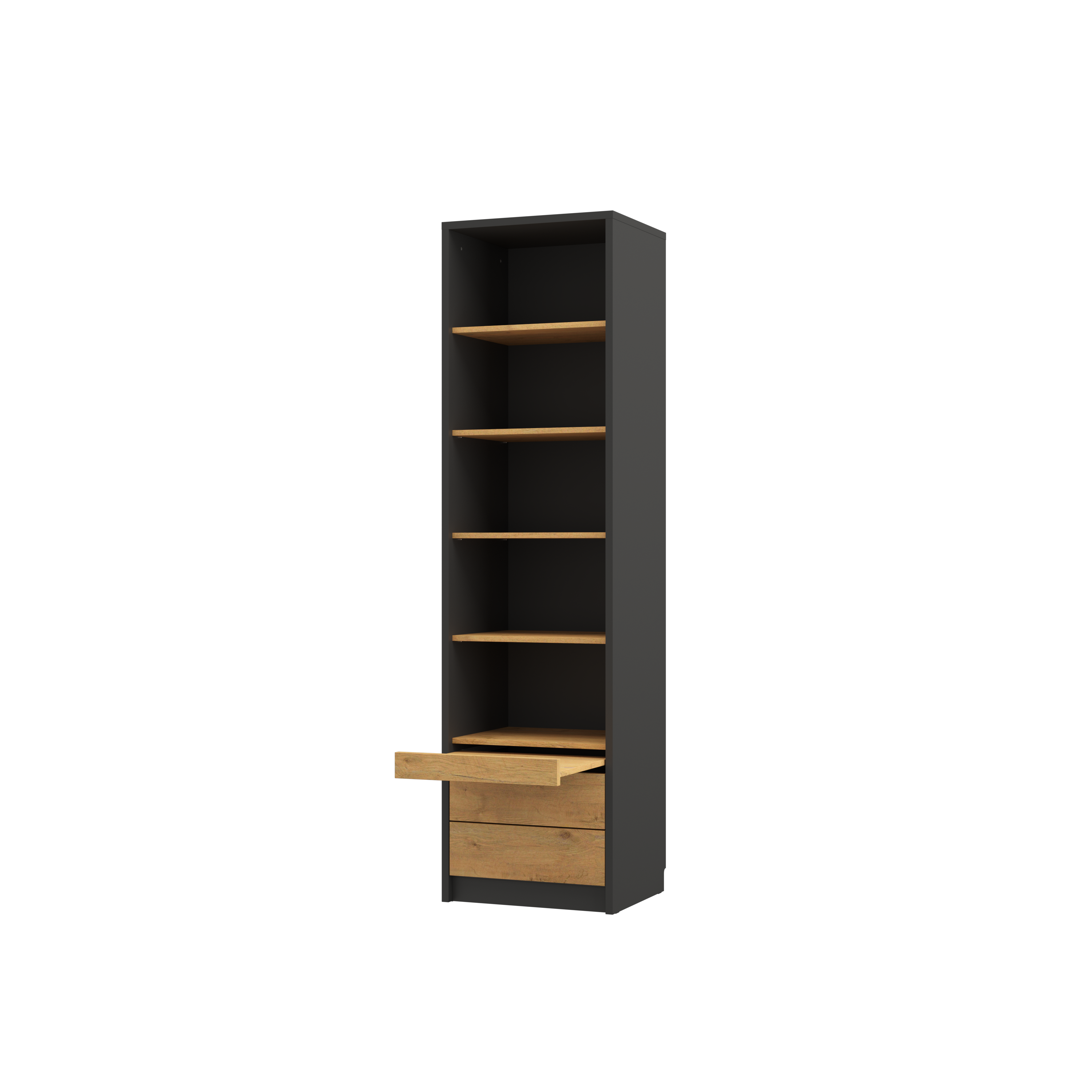 Genius Open Shelving Unit with Drawers