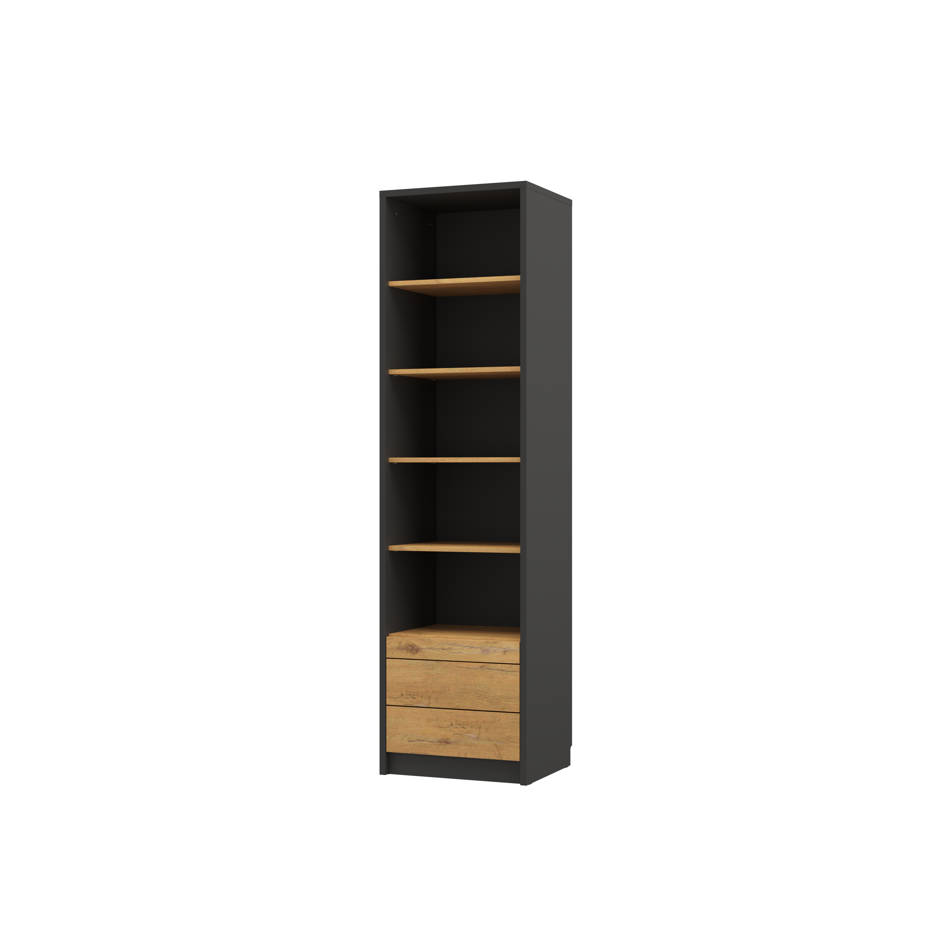 Genius Open Shelving Unit with Drawers