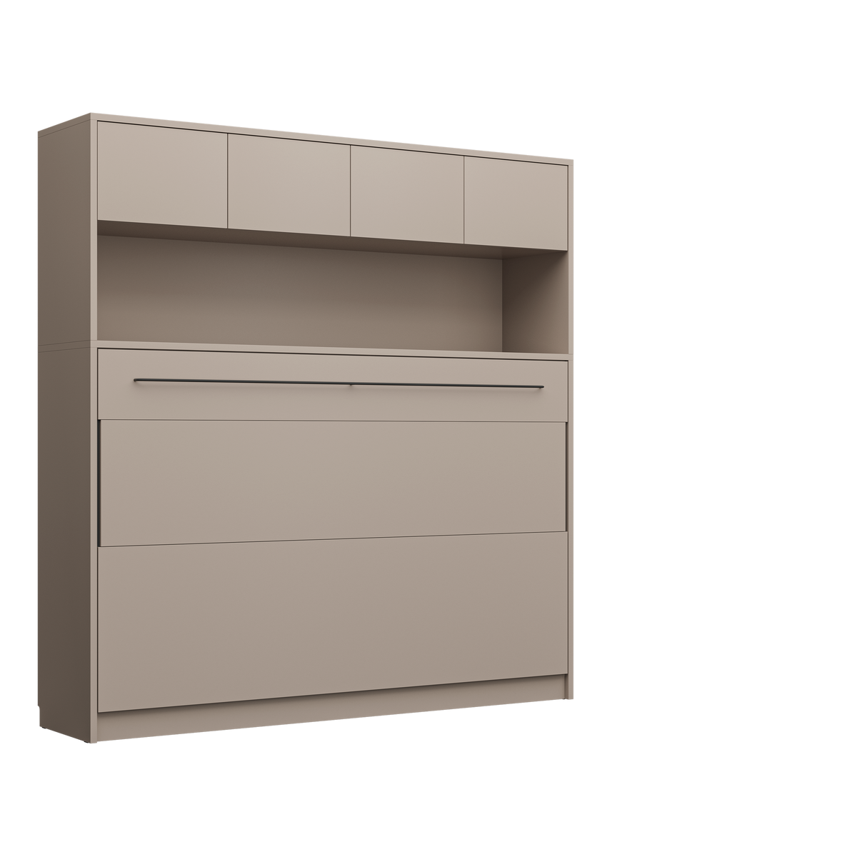 Customizable Genius COMFORT Horizontal Murphy Bed Furniture Set 120 × 200 cm – Congo
