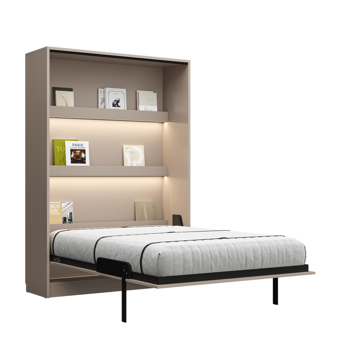 Customizable Genius COMFORT Murphy Bed with Sofa 140 × 200 cm – Congo