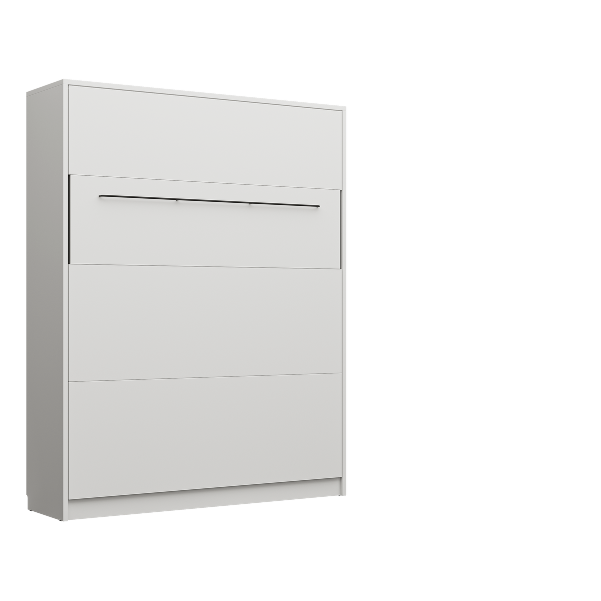 Customizable Genius Comfort Murphy Bed with Sofa 140 x 200 cm – White Matt