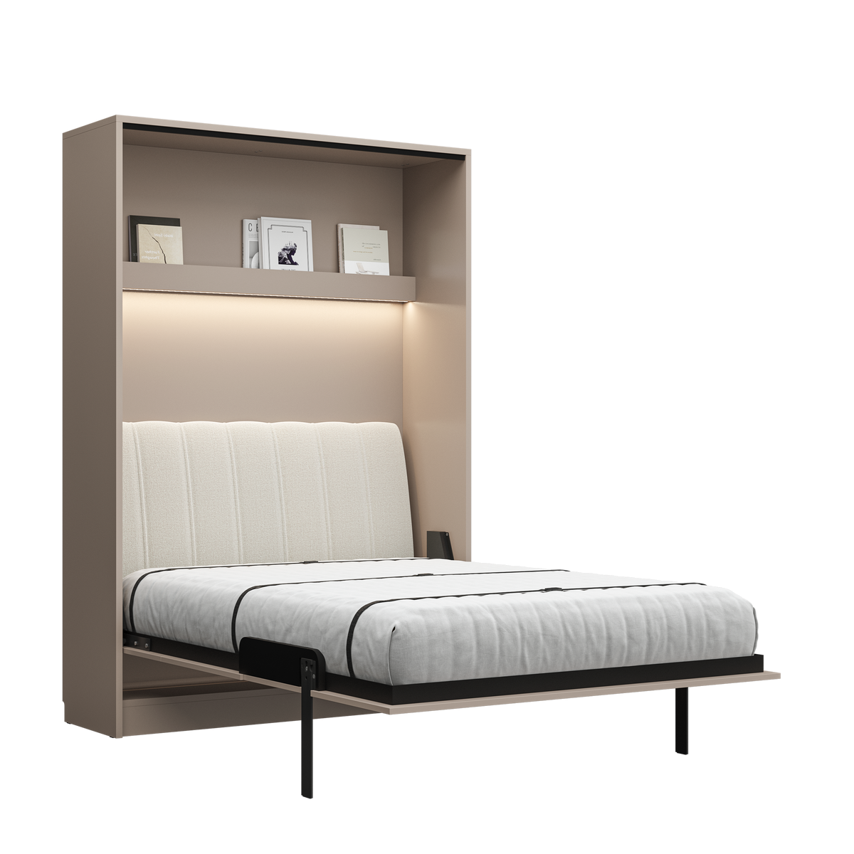 Customizable Genius COMFORT Murphy Bed with Sofa 140 × 200 cm – Congo