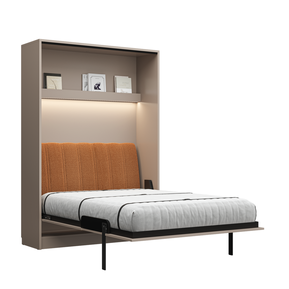 Customizable Genius COMFORT Murphy Bed with Sofa 140 × 200 cm – Congo