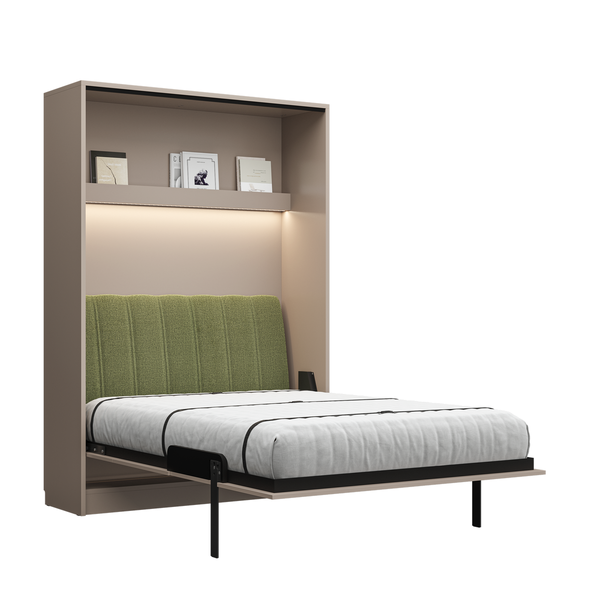 Customizable Genius COMFORT Murphy Bed with Sofa 140 × 200 cm – Congo
