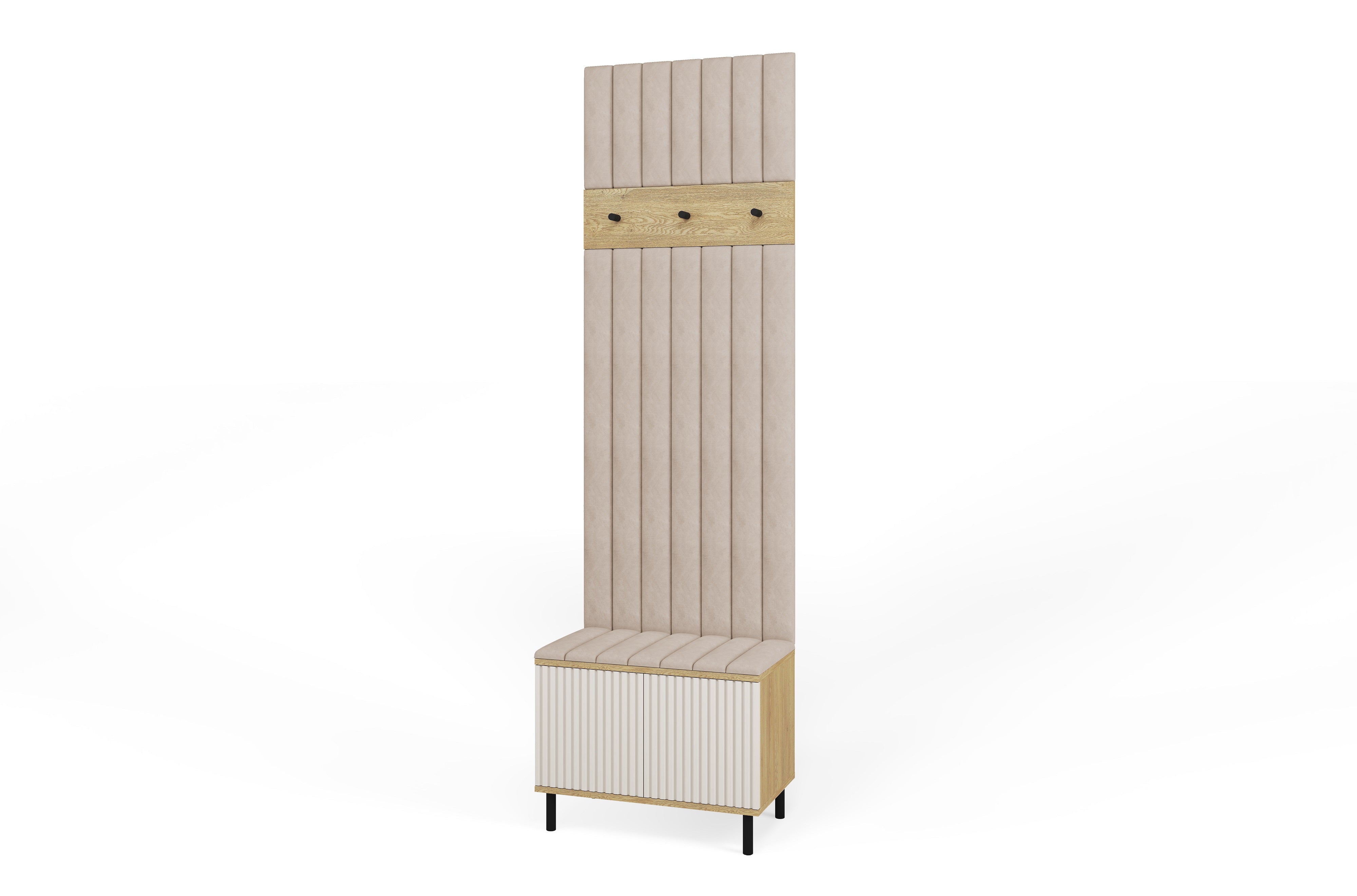 Bello Hallway Set 6 – Choose Leg Height & Panel Colour | Cashmere & Cremona Oak