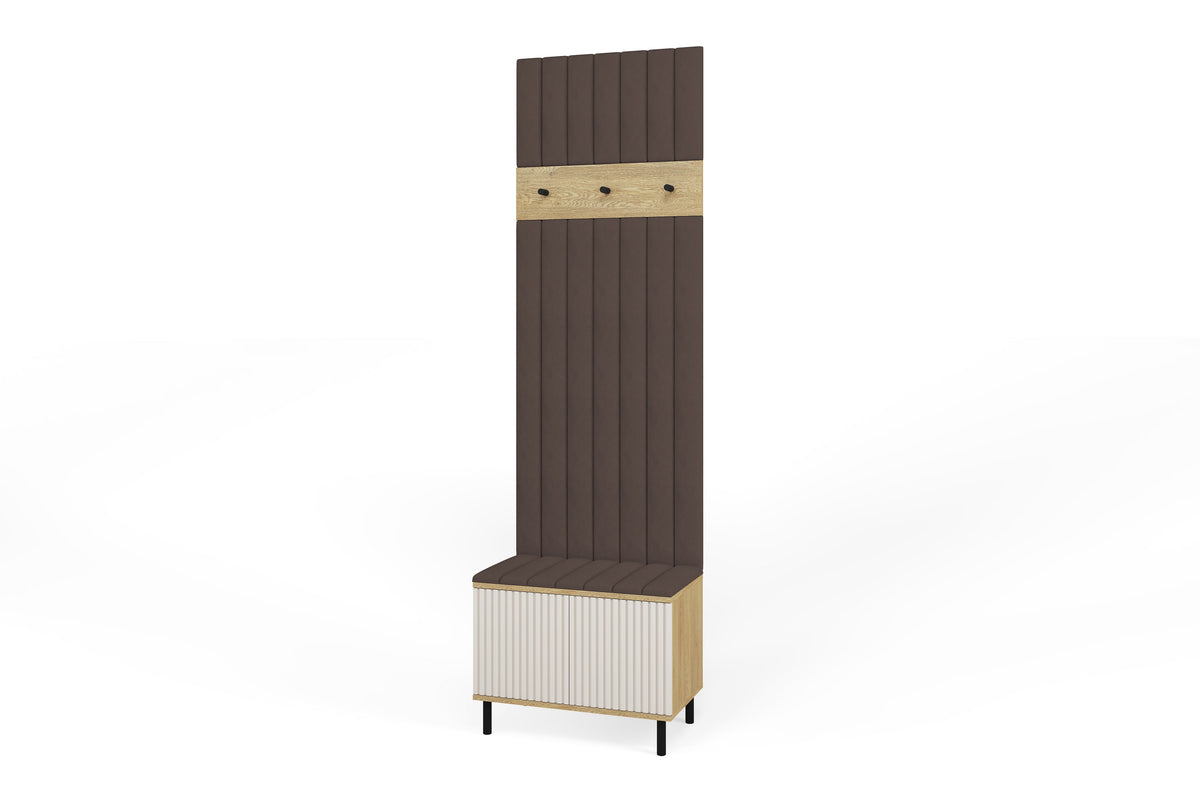 Bello Hallway Set 6 – Choose Leg Height & Panel Colour | Cashmere & Cremona Oak
