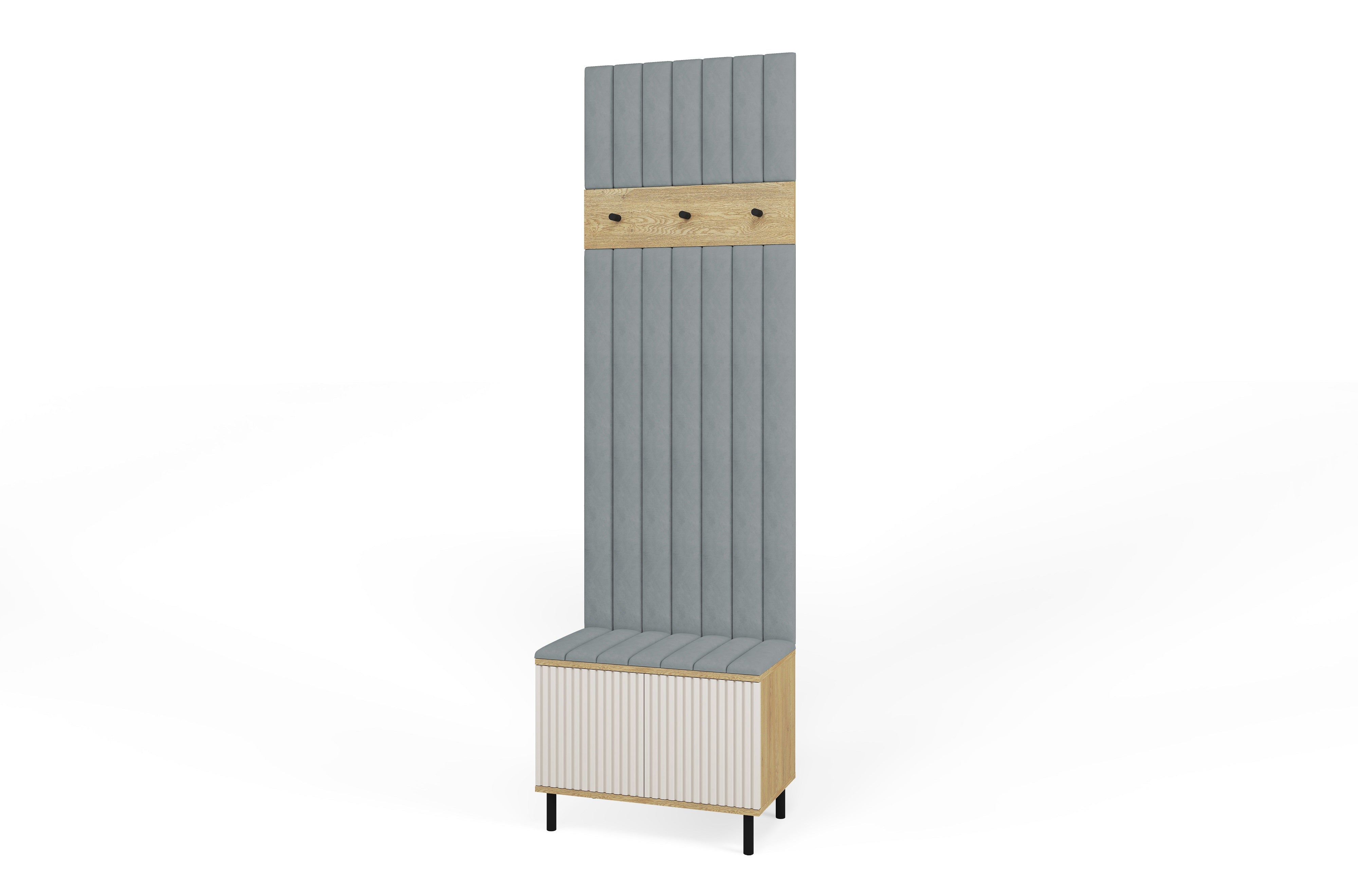 Bello Hallway Set 6 – Choose Leg Height & Panel Colour | Cashmere & Cremona Oak