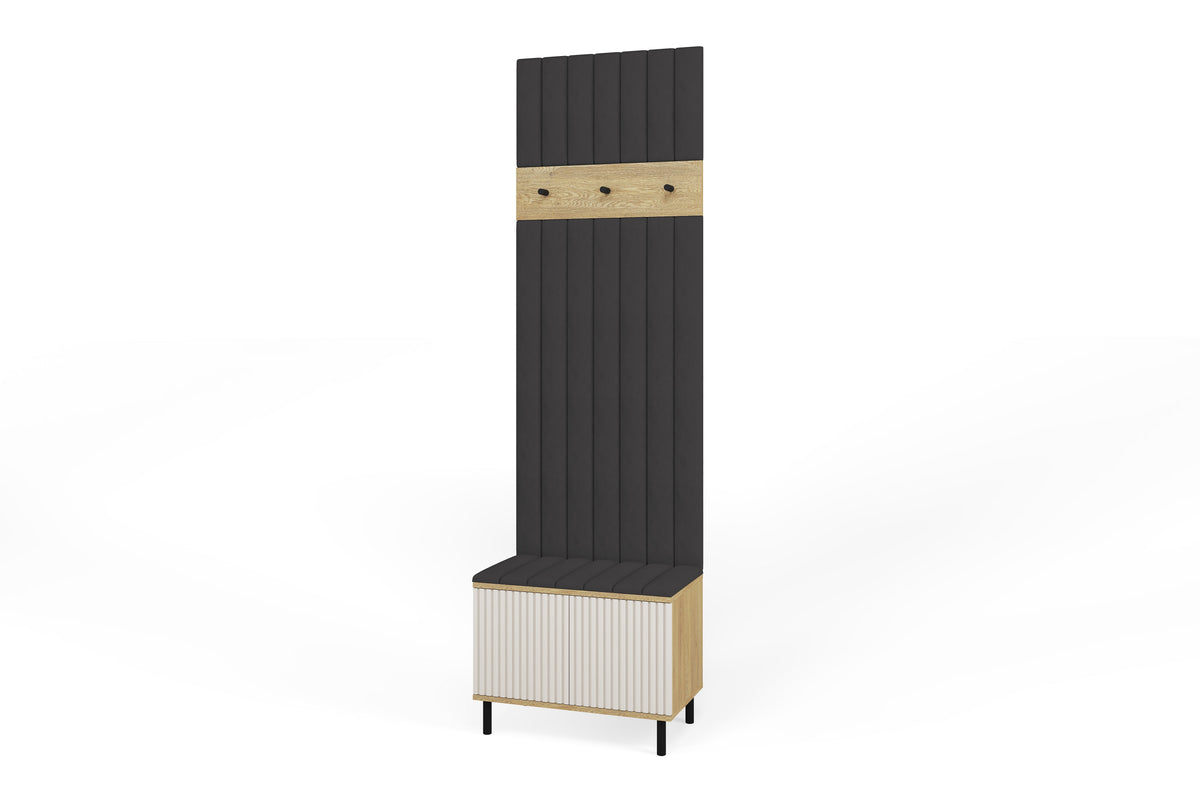 Bello Hallway Set 6 – Choose Leg Height & Panel Colour | Cashmere & Cremona Oak