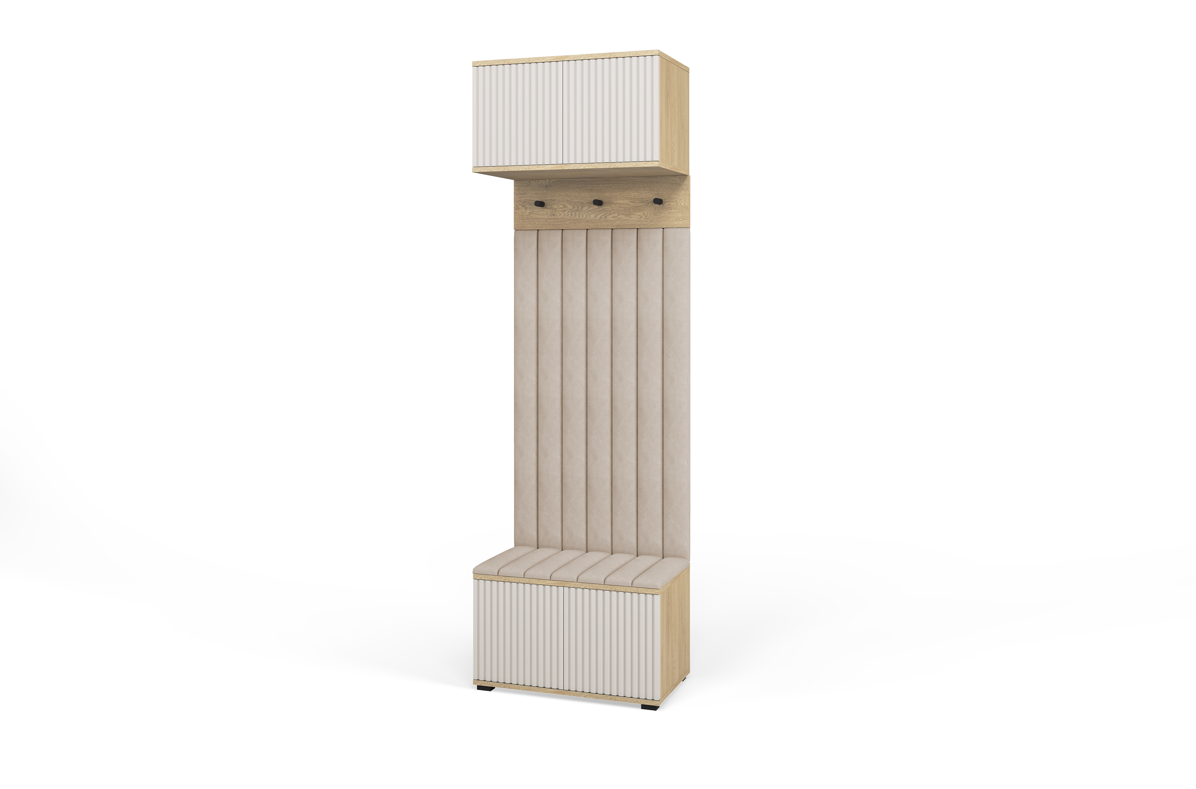 Bello Hallway Set 5 – Choose Leg Height & Panel Colour | Cashmere & Cremona Oak