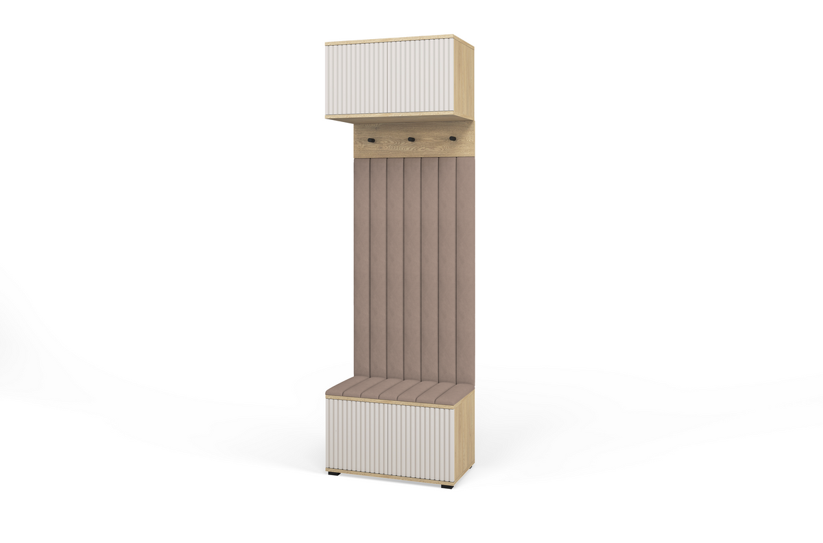 Bello Hallway Set 5 – Choose Leg Height & Panel Colour | Cashmere & Cremona Oak
