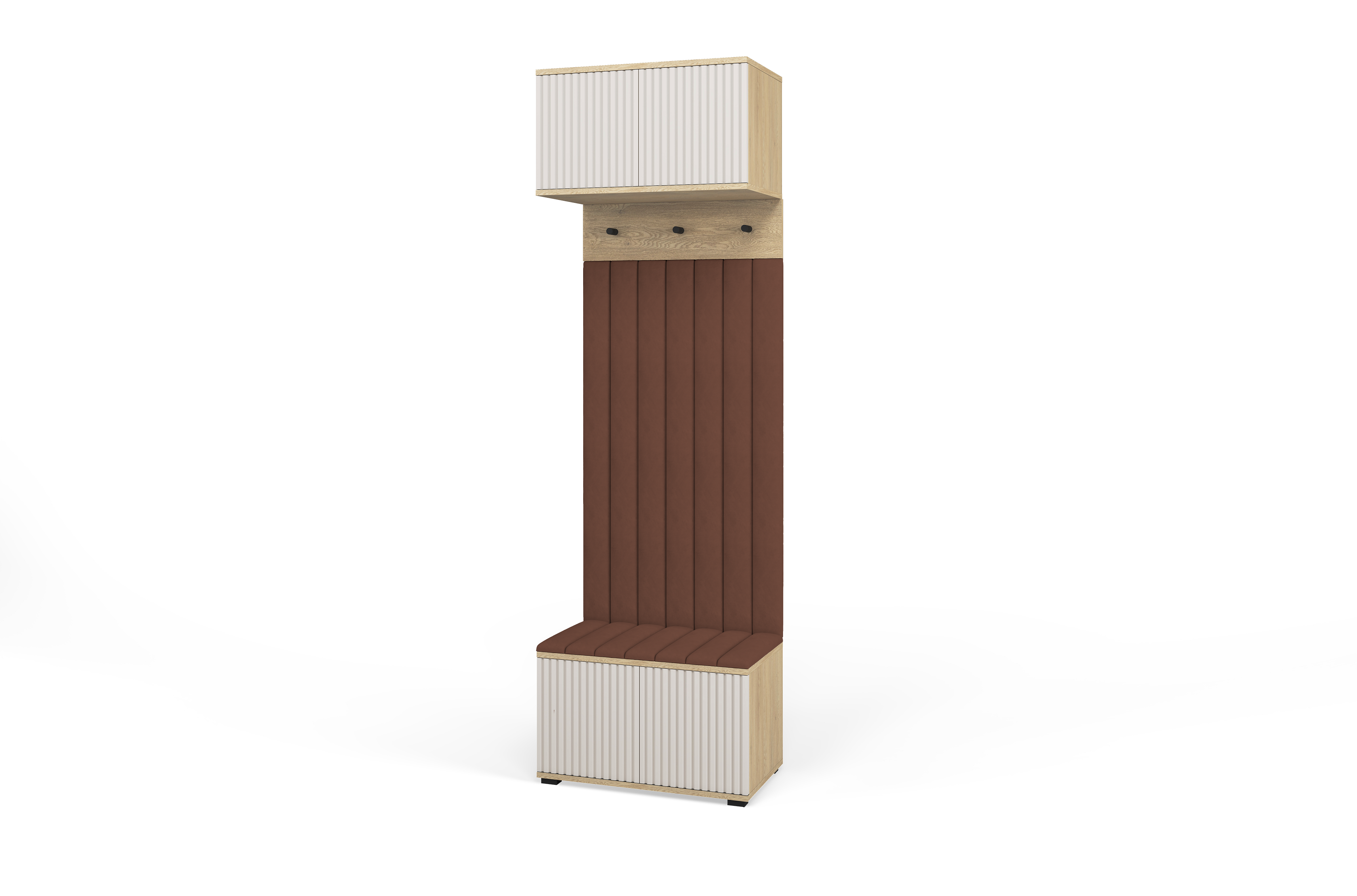 Bello Hallway Set 5 – Choose Leg Height & Panel Colour | Cashmere & Cremona Oak