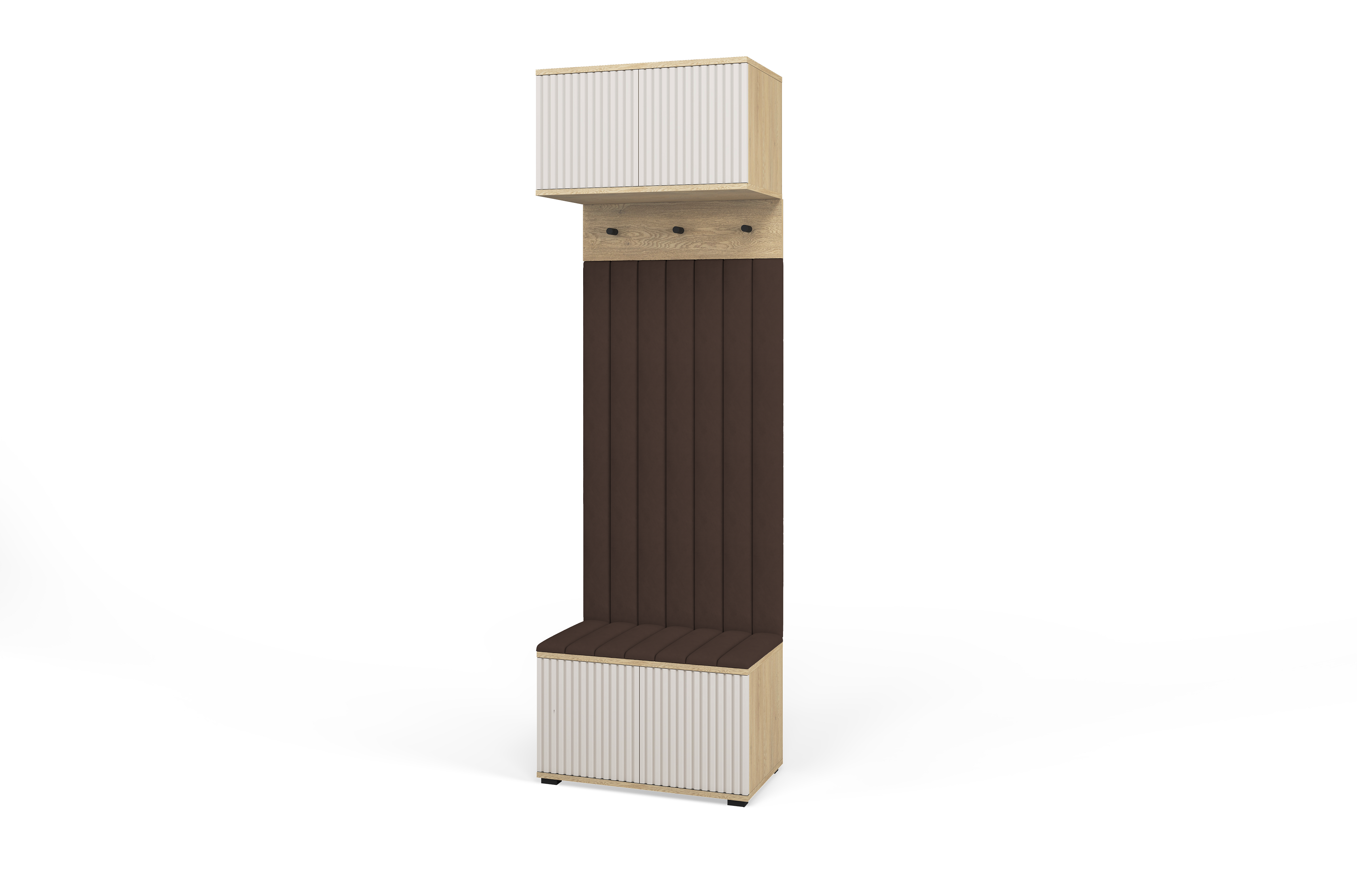 Bello Hallway Set 5 – Choose Leg Height & Panel Colour | Cashmere & Cremona Oak