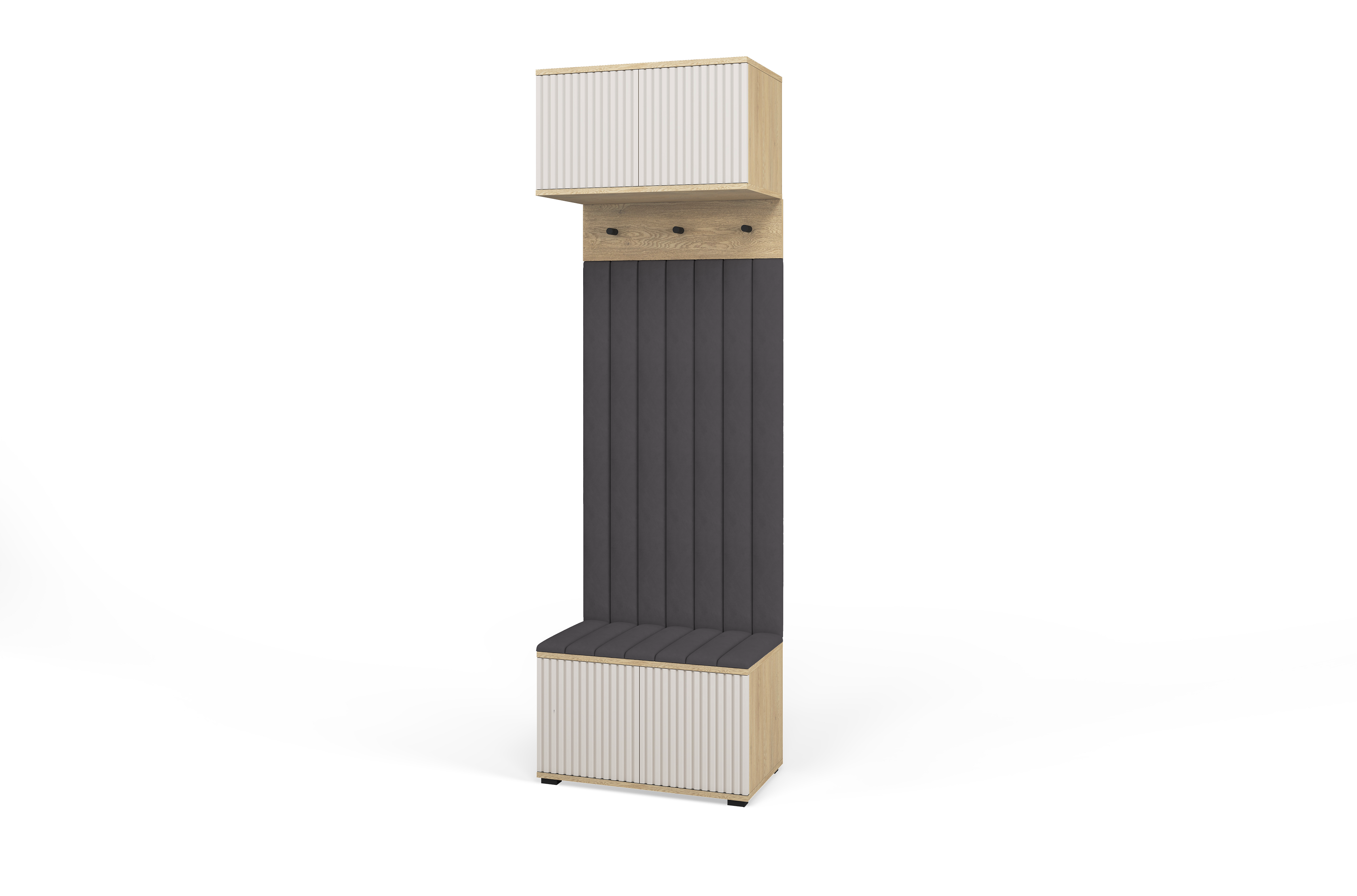 Bello Hallway Set 5 – Choose Leg Height & Panel Colour | Cashmere & Cremona Oak