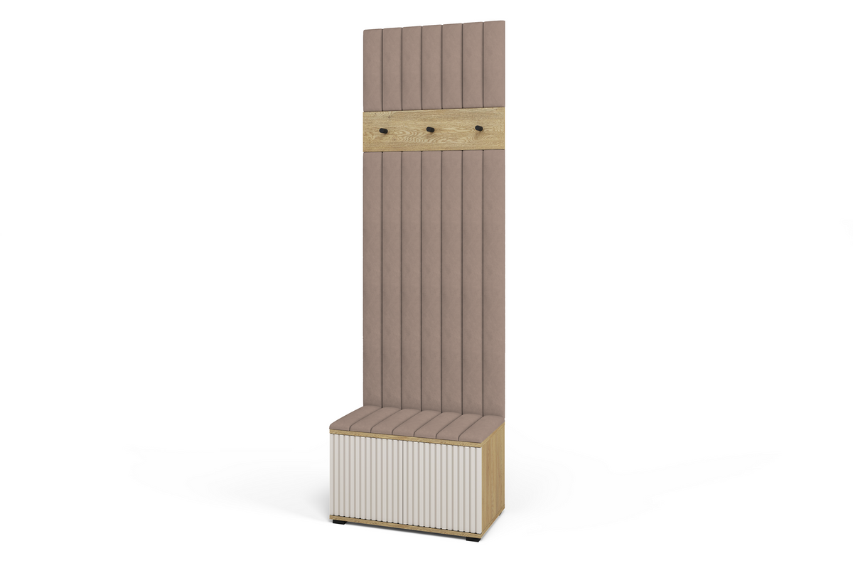 Bello Hallway Set 6 – Choose Leg Height & Panel Colour | Cashmere & Cremona Oak