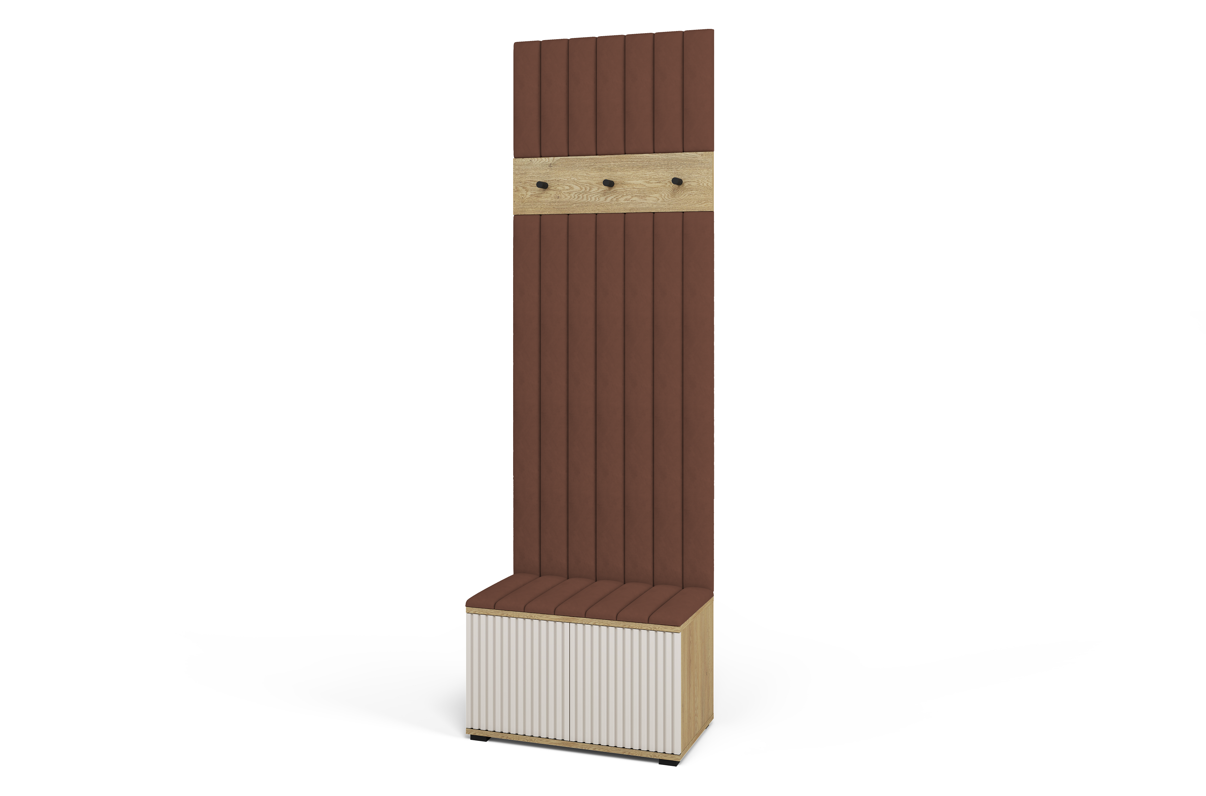 Bello Hallway Set 6 – Choose Leg Height & Panel Colour | Cashmere & Cremona Oak