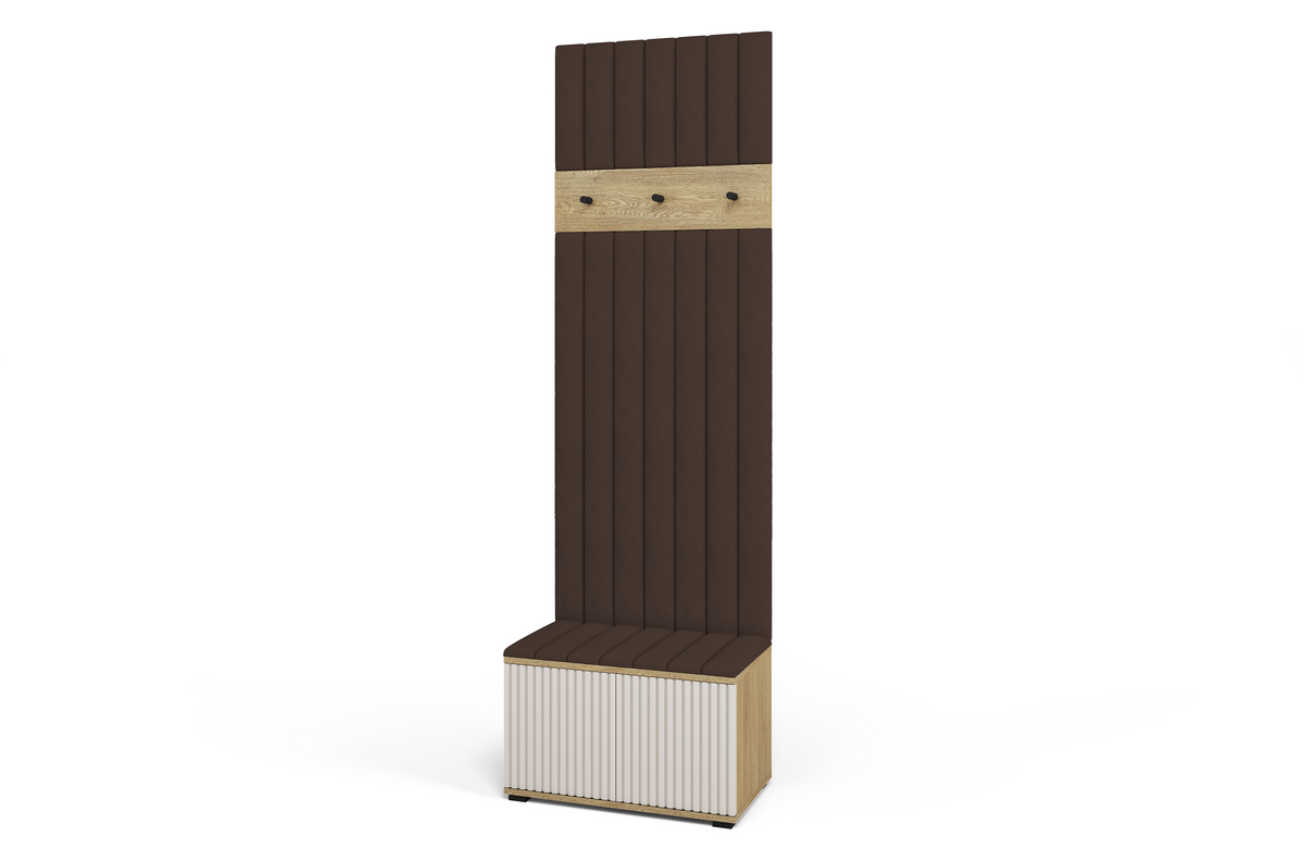 Bello Hallway Set 6 – Choose Leg Height & Panel Colour | Cashmere & Cremona Oak