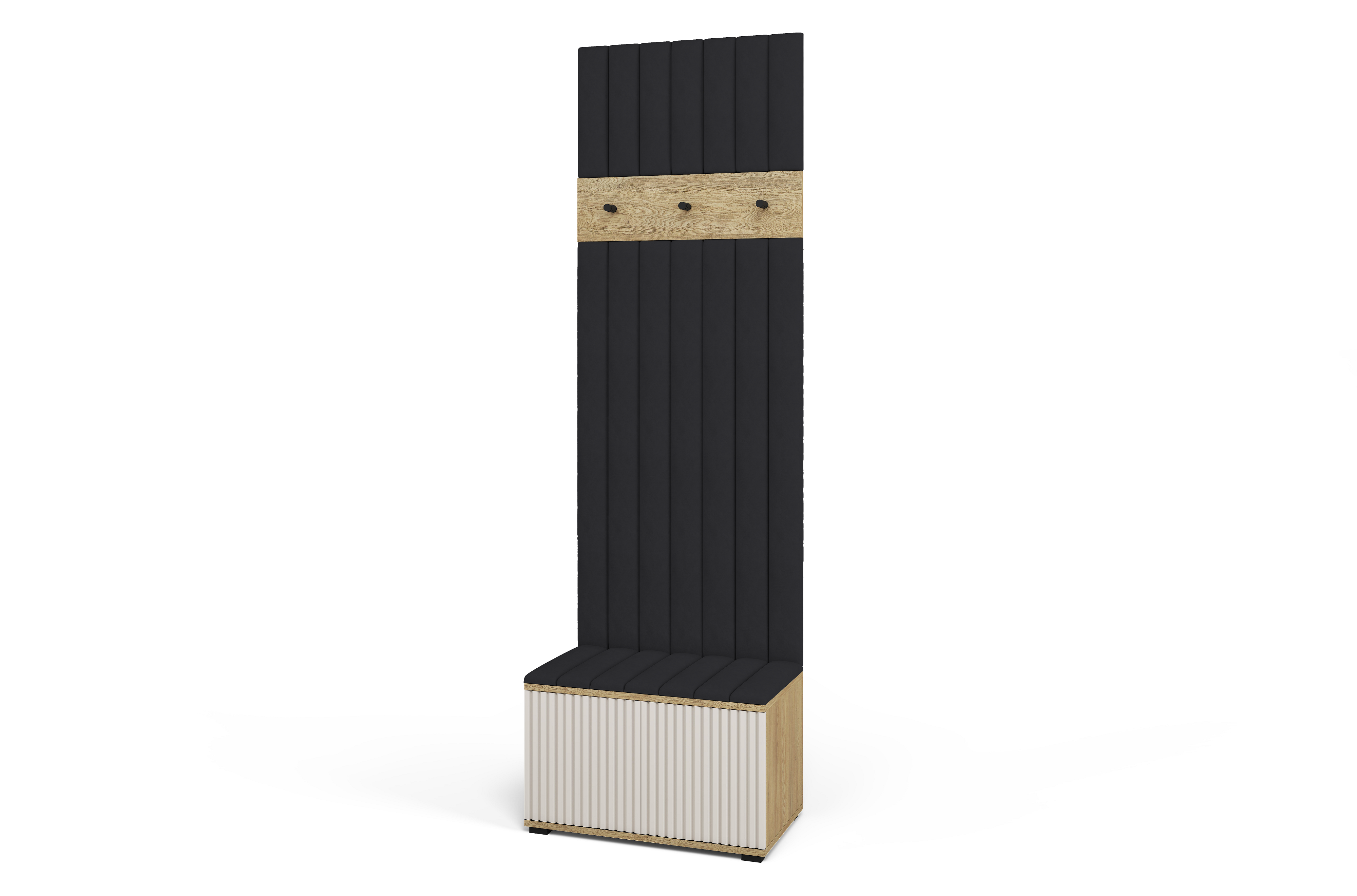 Bello Hallway Set 6 – Choose Leg Height & Panel Colour | Cashmere & Cremona Oak