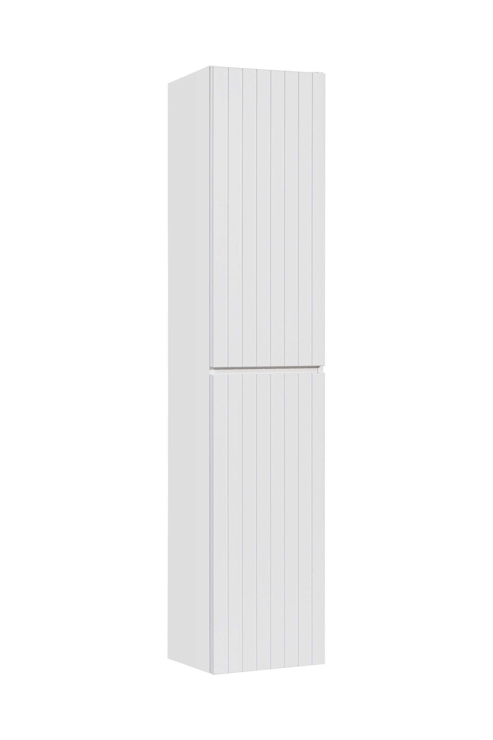 Iconic White Tall Cabinet – White Matt, 35 cm