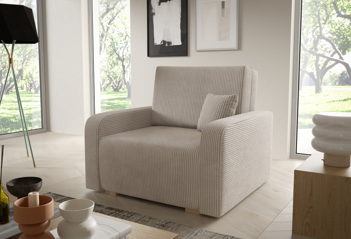 Ness I Chair Bed – Single with Storage-80 cm