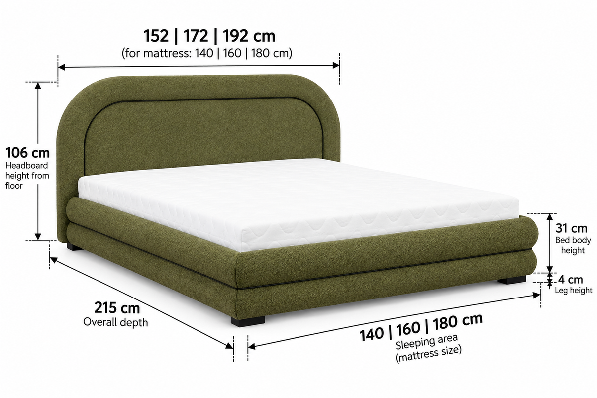 NELLO 2.0 Upholstered Bed  140 /160 / 180 cm – Choose Your Configuration