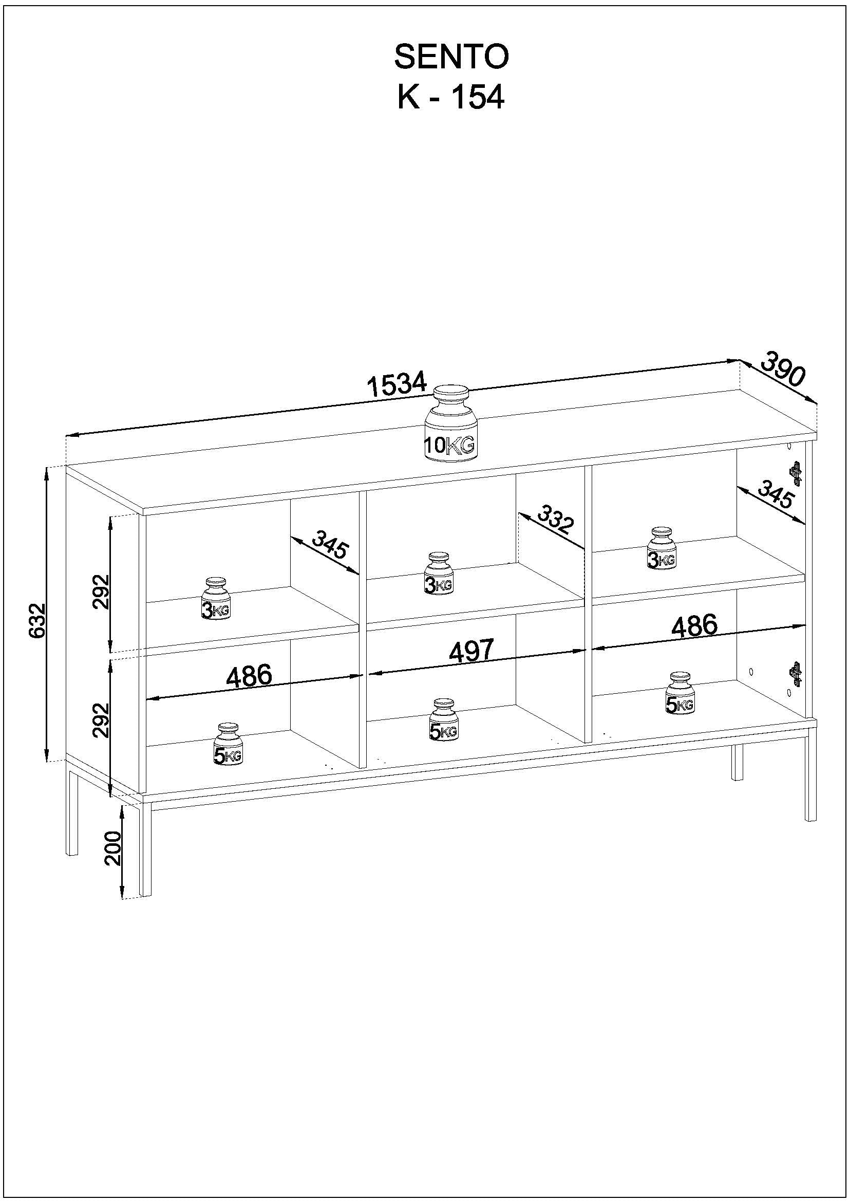 Sento Dresser - Modern Elegance with Ample Storage